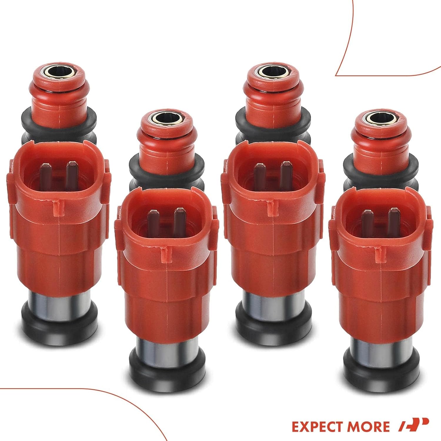 A-Premium Inyectores de combustible compatibles con Mitsubishi Mirage 1997 1998 1999 2000 2001 2002, Lancer 2002 2003, 1.8L 2.0L, gas, juego de 4,