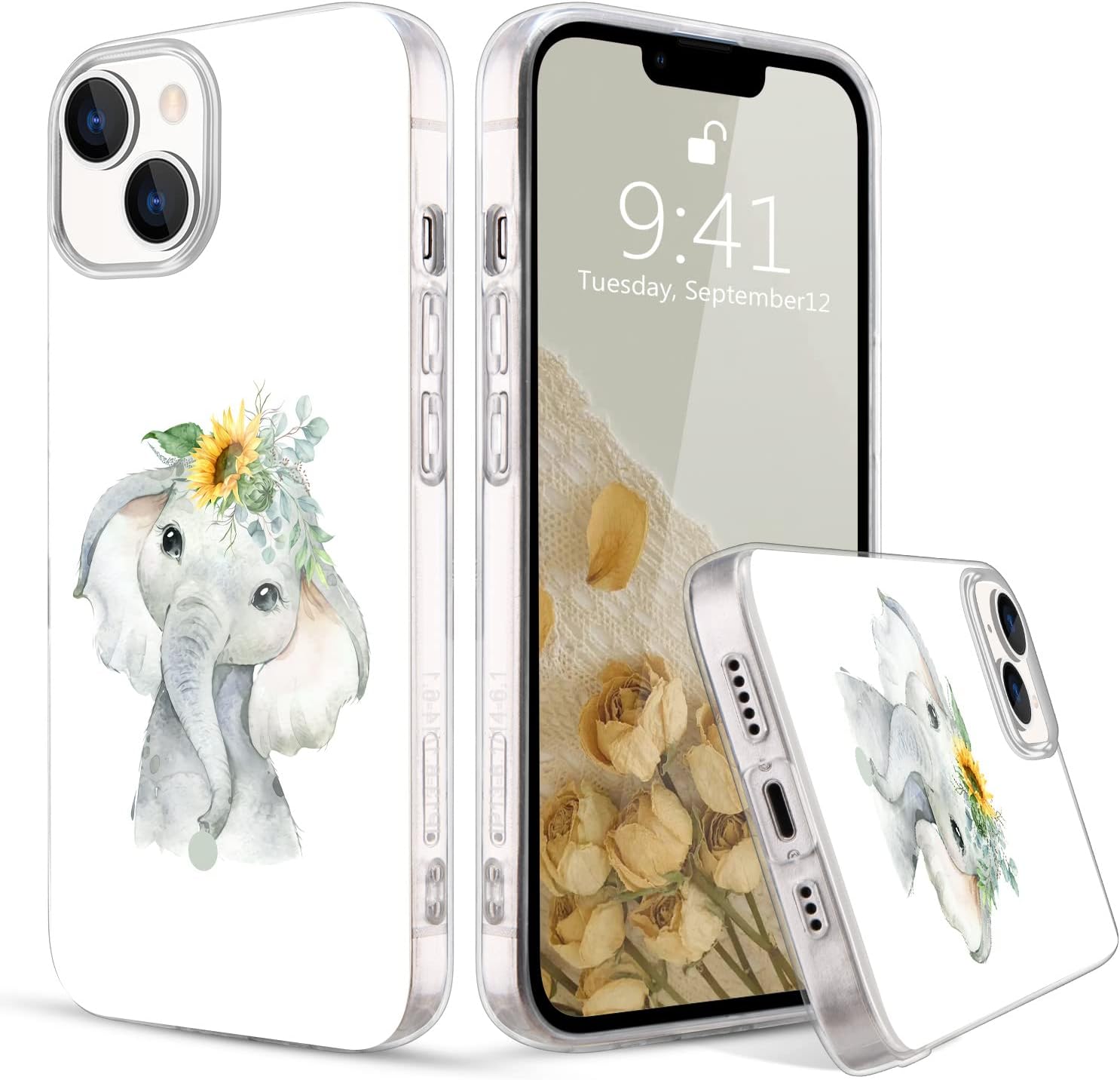 JOYLAND Qiusuo – Funda compatible con iPhone 11, funda protectora de poliuretano termoplástico transparente a prueba de golpes, diseño de moda y