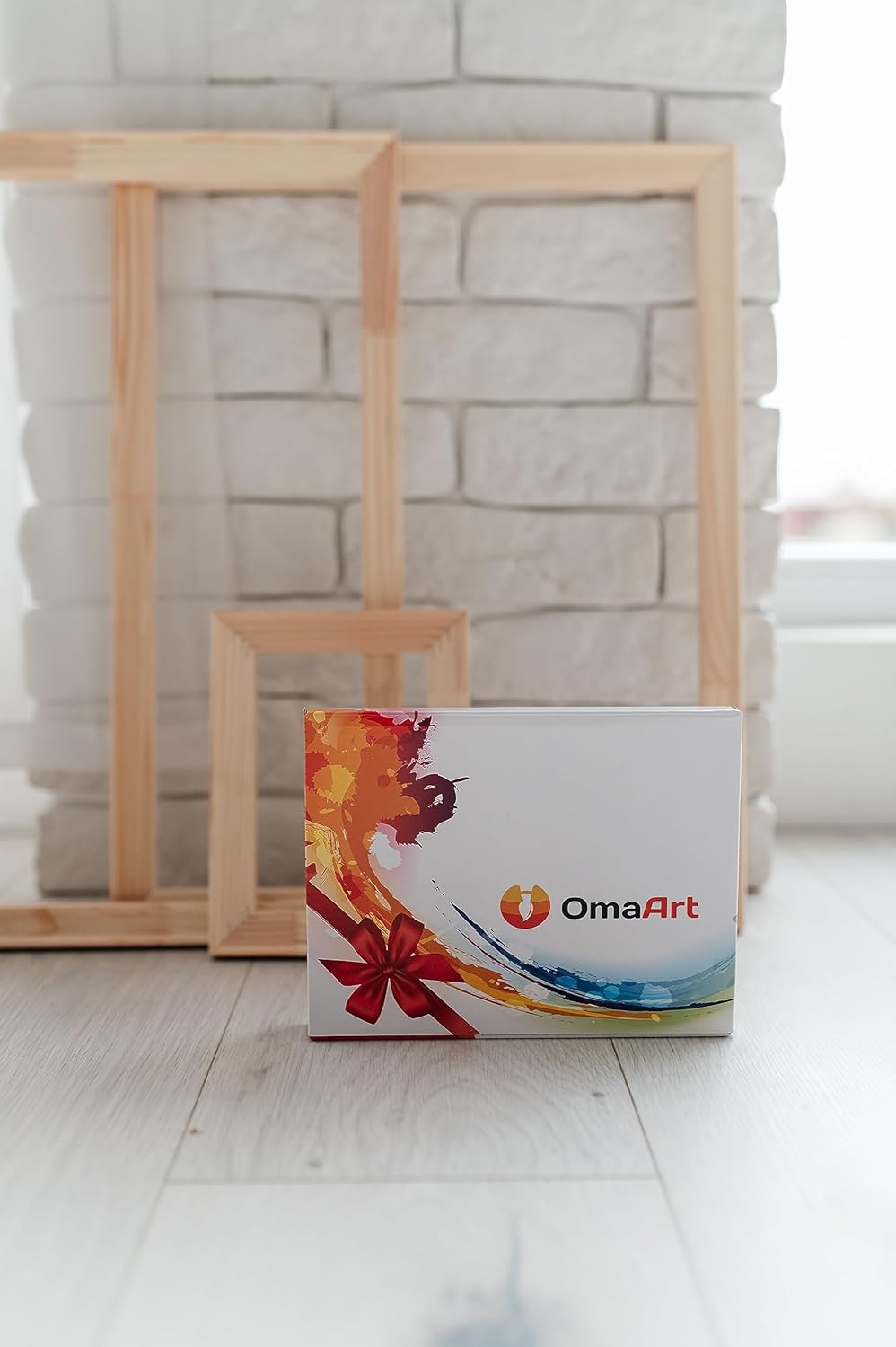 Omaart Kit de pintura por números para principiantes, lienzo enmarcado, diseño de gato de fantasía, incluye lienzo enmarcado y estirado preimpreso,