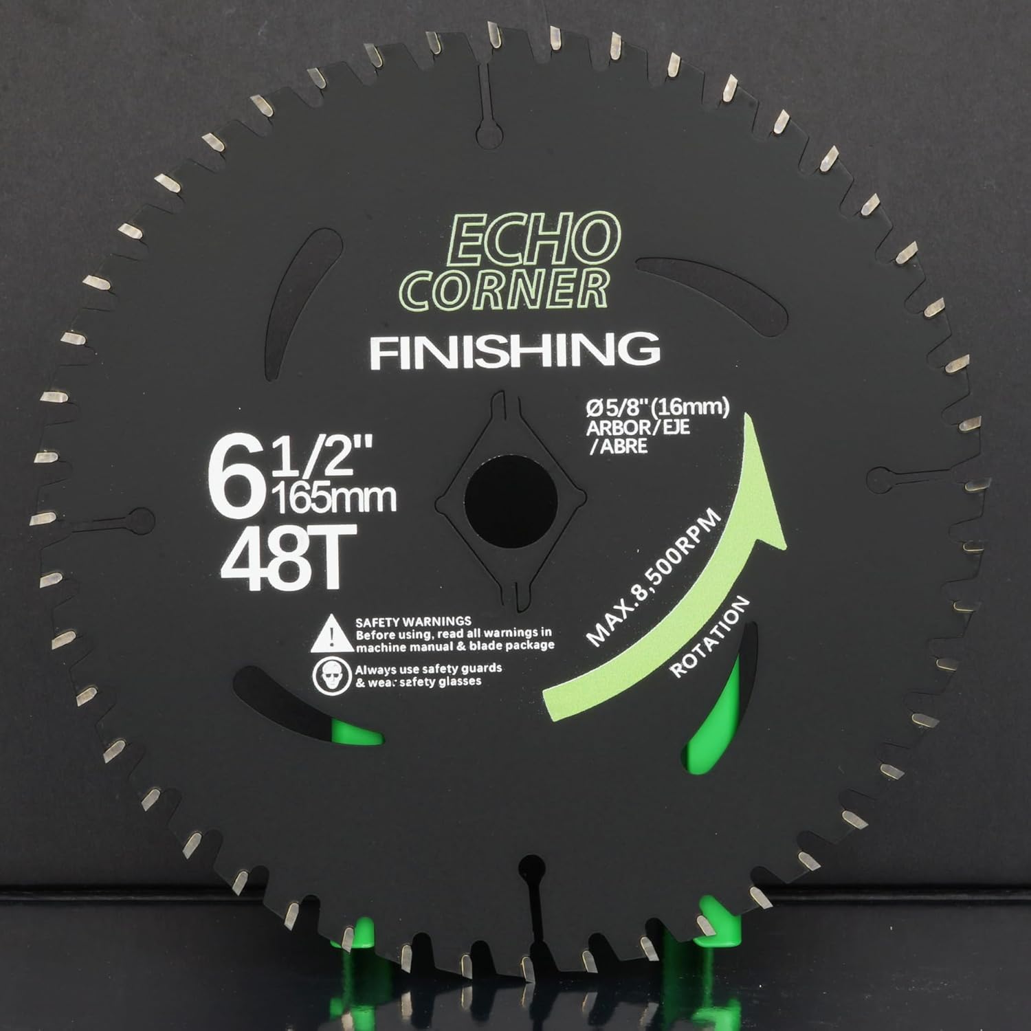 Hoja de sierra circular de 6-12 “Carburo 48T+24T 58” Arbor Antiadherente Recubrimiento Combo Pack, Heavy Duty Fine Cut Final Crosscut Framing Madera