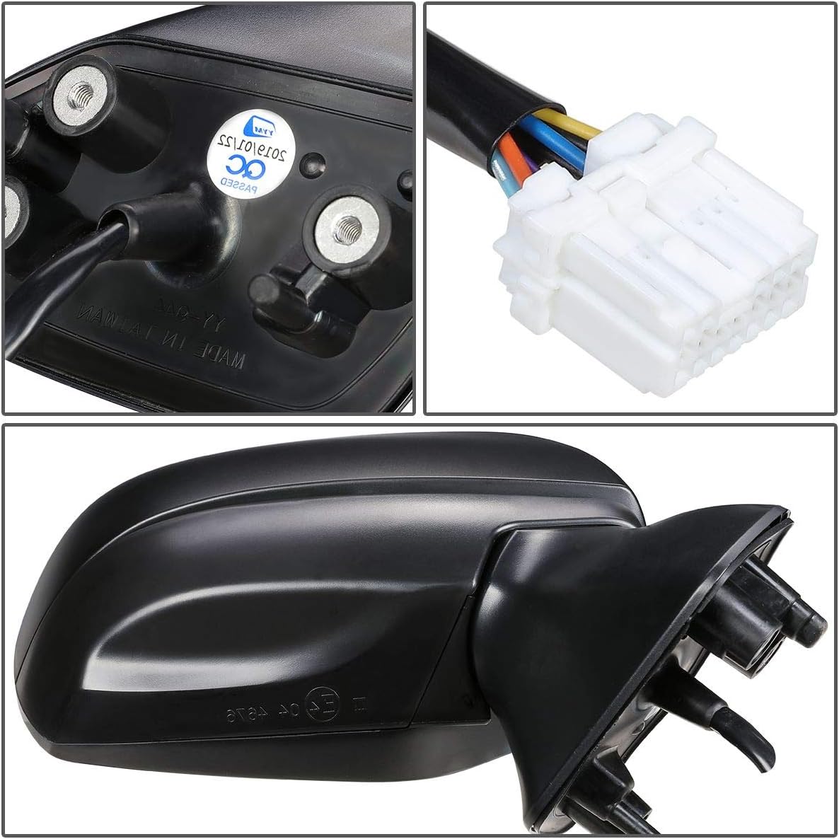 DNA Motoring OEM-MR-SU1321125 Espejo de puerta lateral derecho accionado+calentado estilo de fábrica compatible con 14-18 Subaru Forester