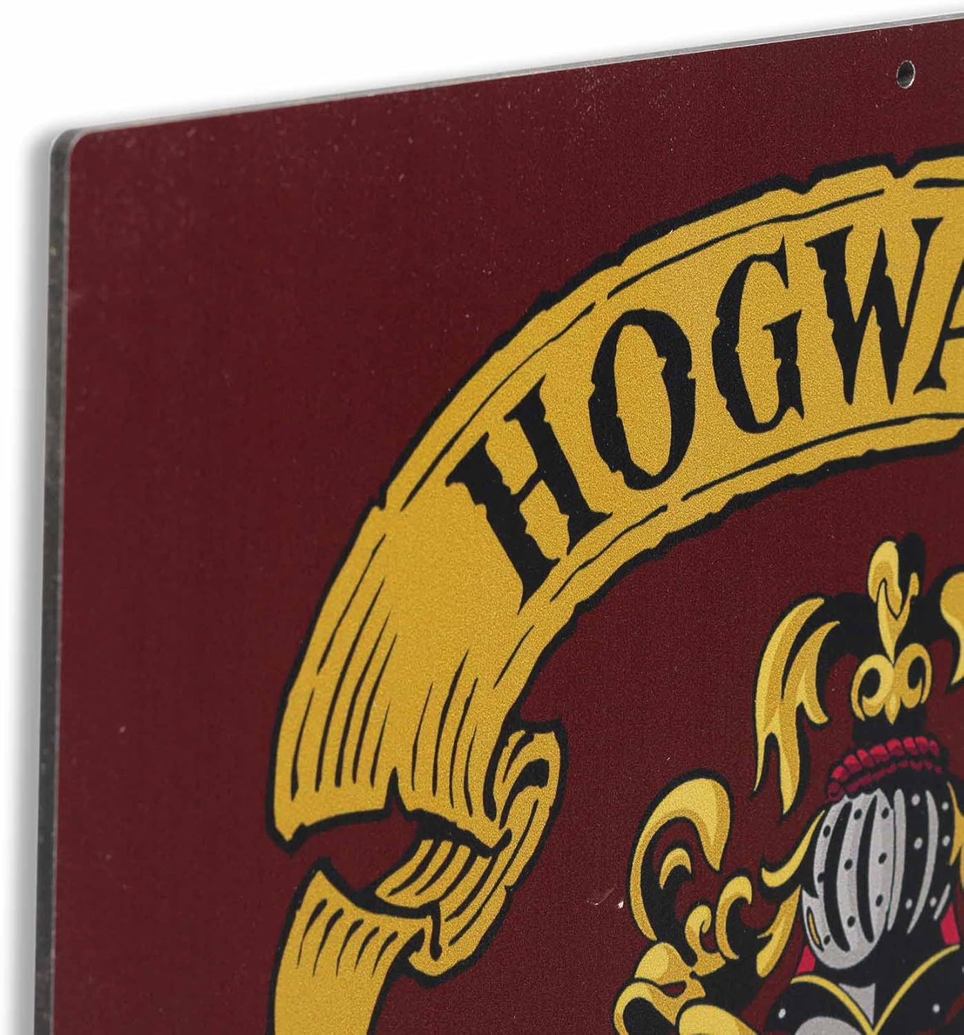 Harry Potter Hogwarts – Letrero de metal con escudo de Hogwarts – Decoración de pared vintage de Hogwarts para decoración del hogar