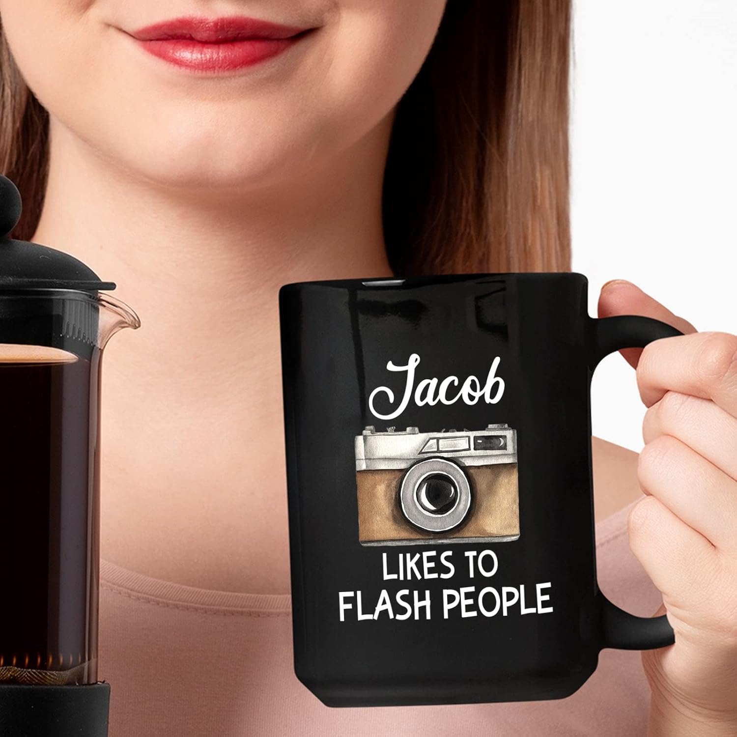 Taza de té con cámara personalizada, tazas de café personalizadas para fotógrafos, tazas de cerámica con gustos de personas flash, taza de café para