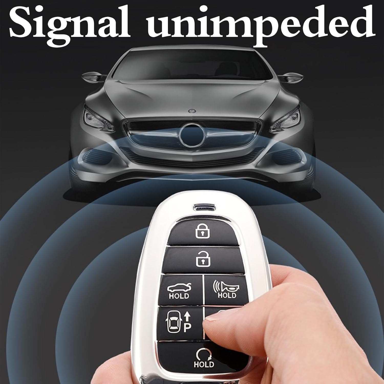 Funda para llavero Hyundai con llavero de TPU de alta calidad, funda protectora de 360 grados para Hyundai Sonata Santa fe Tucson 2019 2020 2021