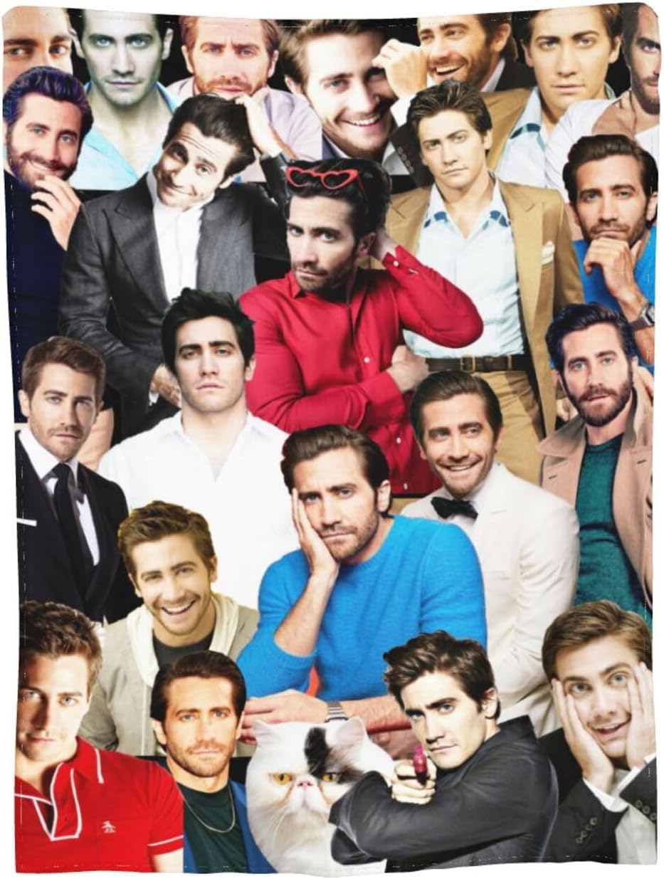 Jake Gyllenhaal – Manta de lana suave y cómoda para sofá, oficina, coche, camping, yoga, viajes, decoración del hogar, acogedora manta de playa de