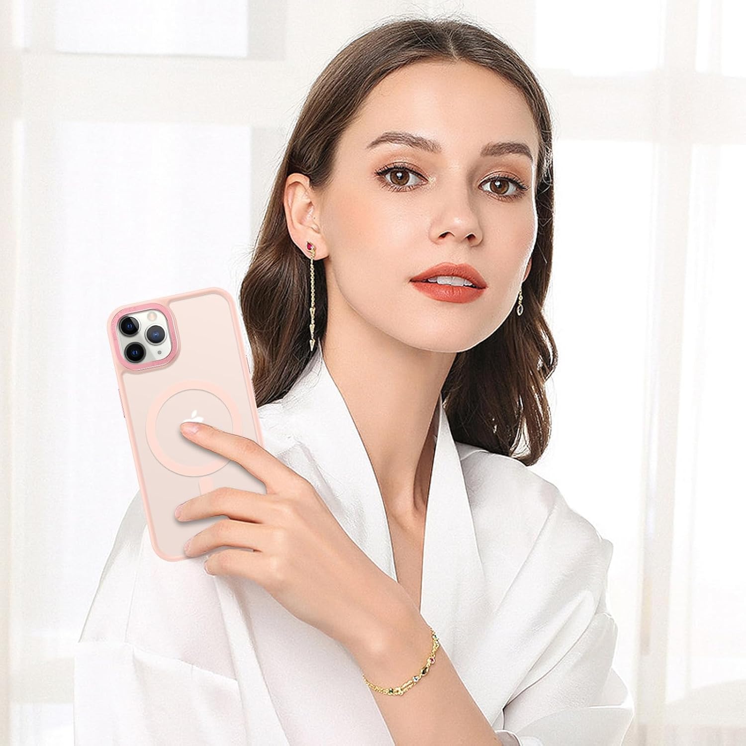 BENTOBEN Funda magnética para iPhone 11 Pro Max, iPhone 11 Pro Max compatible con MagSafe translúcida mate a prueba de golpes para mujeres, hombres