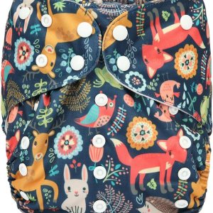 Pañal de tela grande Junior de 2 a 7 años de edad, bolsillo reutilizable para bebés y niños pequeños (animal búho zorro) Pañal de tela grande Junior de 2 a 7 años de edad, bolsillo reutilizable para bebés y niños pequeños (animal búho zorro)