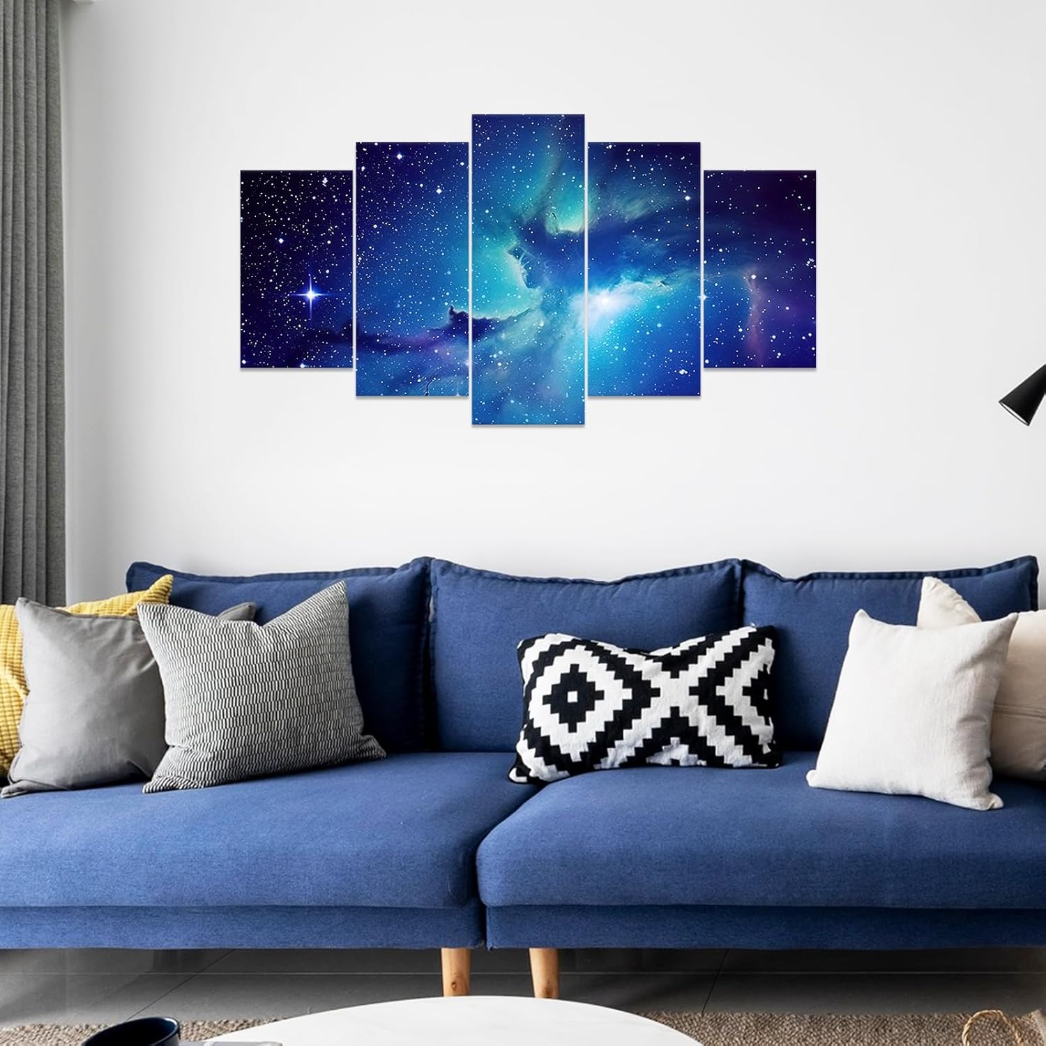 DOARTDO Lienzo decorativo para pared, 5 piezas de nebulosa del espacio exterior, decoración de pared, nebulosa de fantasía, ilustraciones para