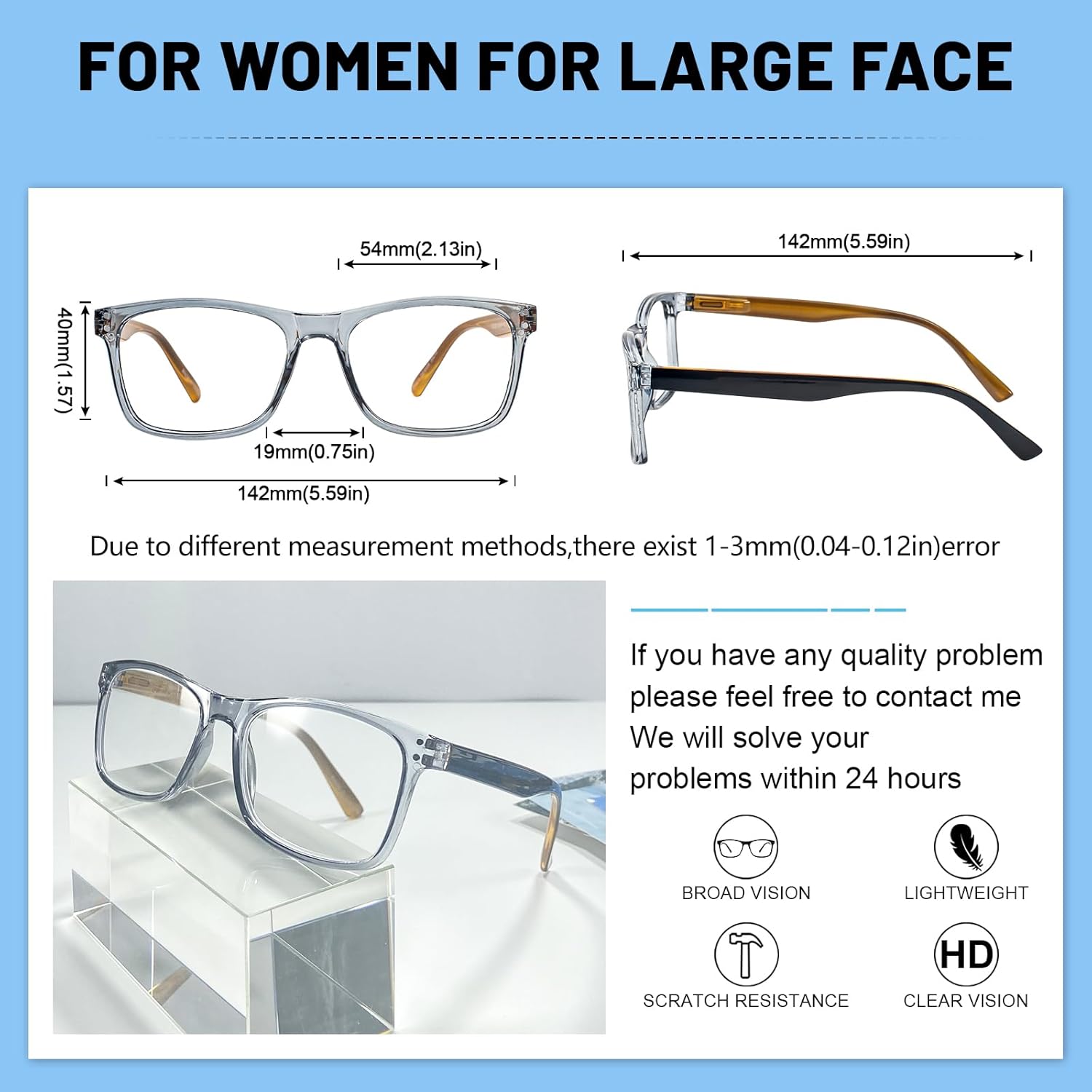 OCCI CHIARI Gafas de lectura para hombres lectores rectangulares de moda (1.0 1.25 1.5 1.75 2.0 2.25 2.5 2.75 3.0 3.5 4.0 5.0 6.0)