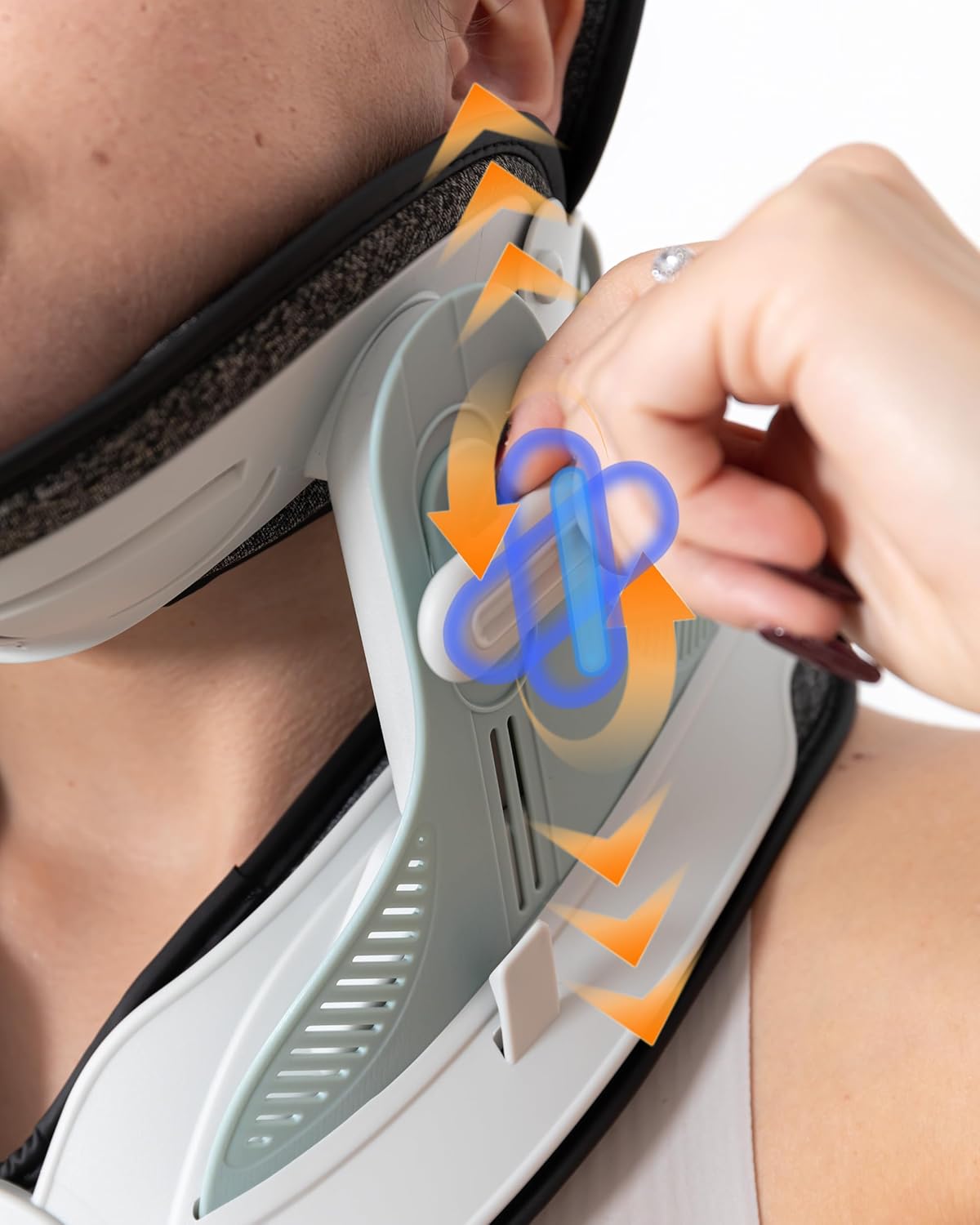 Dispositivo eléctrico de tracción cervical para aliviar el dolor de cuello, bomba de aire ajustable, ensanchador de cuello inflable con 3 tracciones