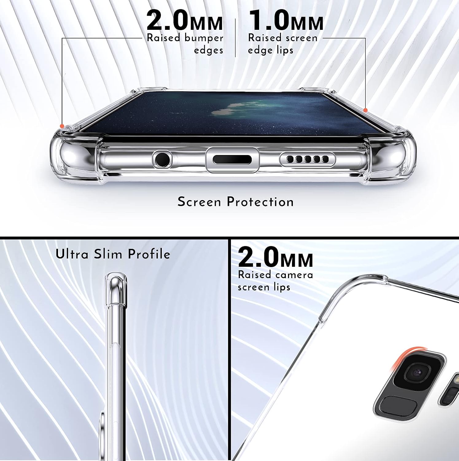 Shields Up Funda para Galaxy S9, funda Samsung S9, funda minimalista con tarjetero y soporte de anillo, protección contra caídas Funda protectora