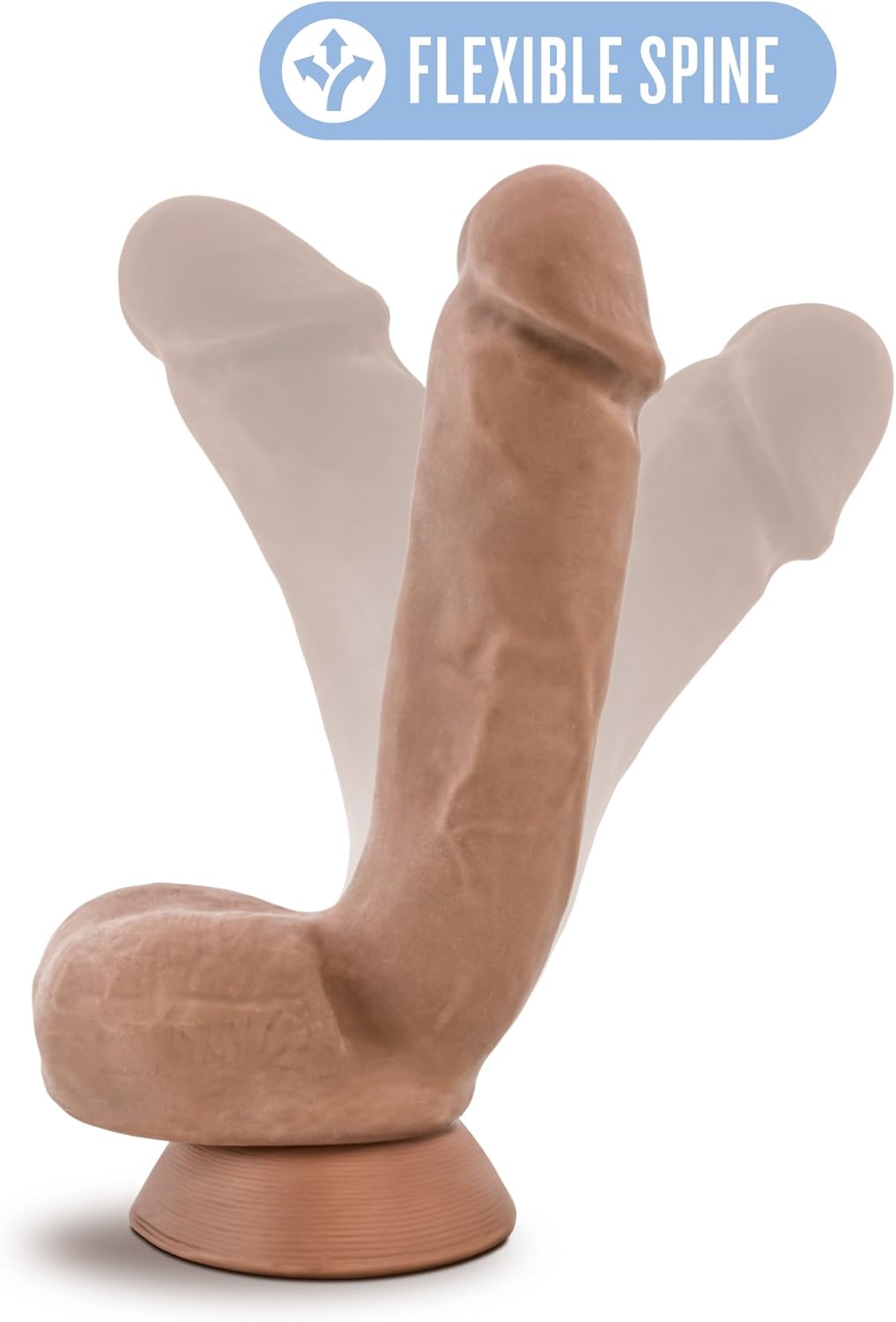 Blush Au Naturel Macho – Consolador realista Sensa Feel de doble densidad de 8.75 pulgadas, pene y bolas – ventosa, compatible con arnés – Juguete