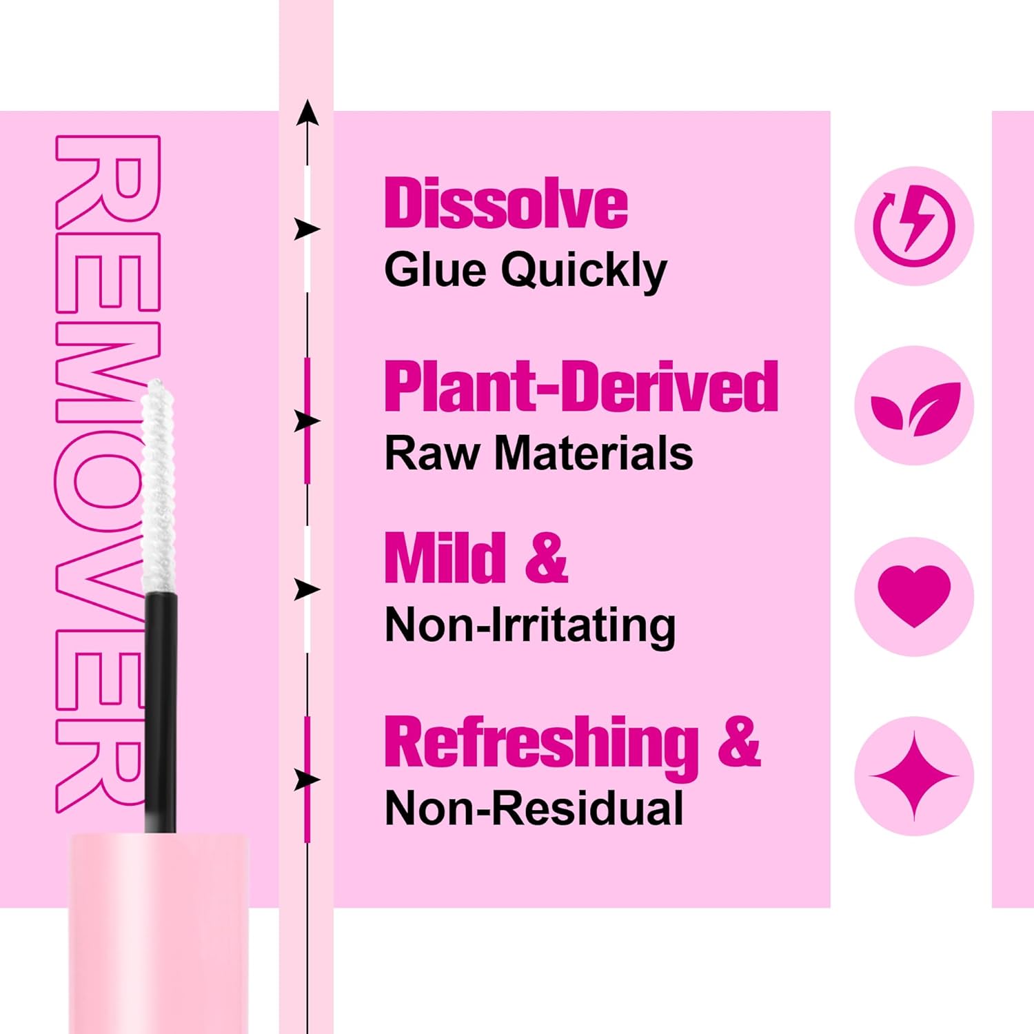 Adhesivo y removedor de pestañas para extensiones de pestañas individuales, extensión de pestañas individuales, extensión de pestañas impermeable,