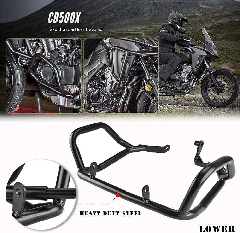 Motorcycle CB500X Accessories 19-23, Steel Highway Crash Bar Stunt Bars Engine Guard Bumper Body Frame Falling Protector Kit Upper Lower for CB 500