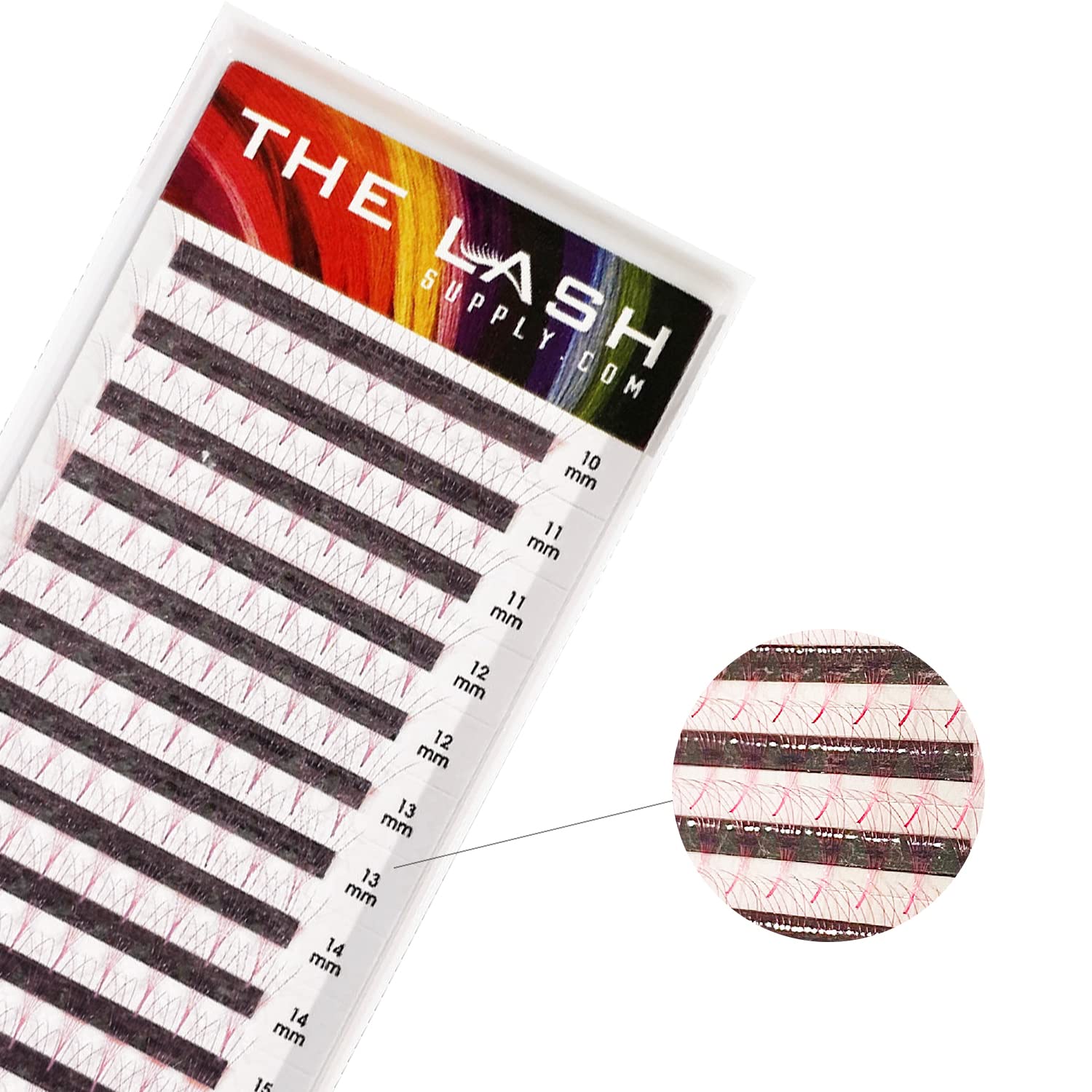 THE LASH SUPPLY 120 abanicos de Halloween, extensiones de pestañas de color prefabricadas 6D, rizo CC, longitud de mezcla de 0.39 a 0.63 pulgadas,