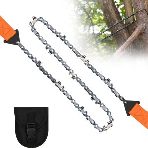 Motosierra de bolsillo, sierra de cuerda de bolsillo de 24 pulgadas, sierra de mano de cadena plegable con bolsa de transporte, para supervivencia Motosierra de bolsillo, sierra de cuerda de bolsillo de 24 pulgadas, sierra de mano de cadena plegable con bolsa de transporte, para supervivencia