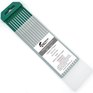 Electrodos de tungsteno para soldadura TIG, tungsteno puro, 332 x 7 pulgadas (verde, EWP), paquete de 10 unidades Electrodos de tungsteno para soldadura TIG, tungsteno puro, 332 x 7 pulgadas (verde, EWP), paquete de 10 unidades