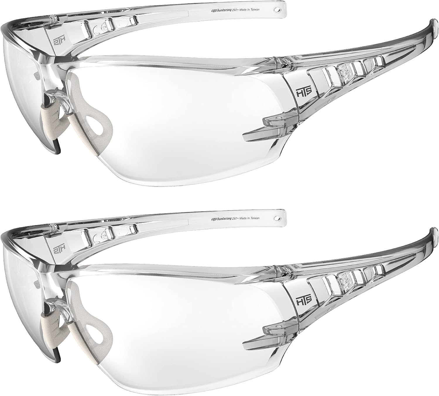 HUNTERSKY HTS – Gafas de seguridad transparentes para disparar y antivaho ligeras, con ANSI Z87.1, resistentes a los arañazos