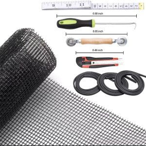 Kit de reparación de puertas y ventanas, kit de reparación de pantalla de fibra de vidrio ajustable con herramientas, malla de fibra de vidrio para Kit de reparación de puertas y ventanas, kit de reparación de pantalla de fibra de vidrio ajustable con herramientas, malla de fibra de vidrio para