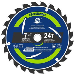 7-14 pulgadas, 24 dientes con hojas de sierra circular de eje de 58 pulgadas, corte fino de 0.06 pulgadas, punta de carburo de tungsteno (TCT), 7-14 pulgadas, 24 dientes con hojas de sierra circular de eje de 58 pulgadas, corte fino de 0.06 pulgadas, punta de carburo de tungsteno (TCT),