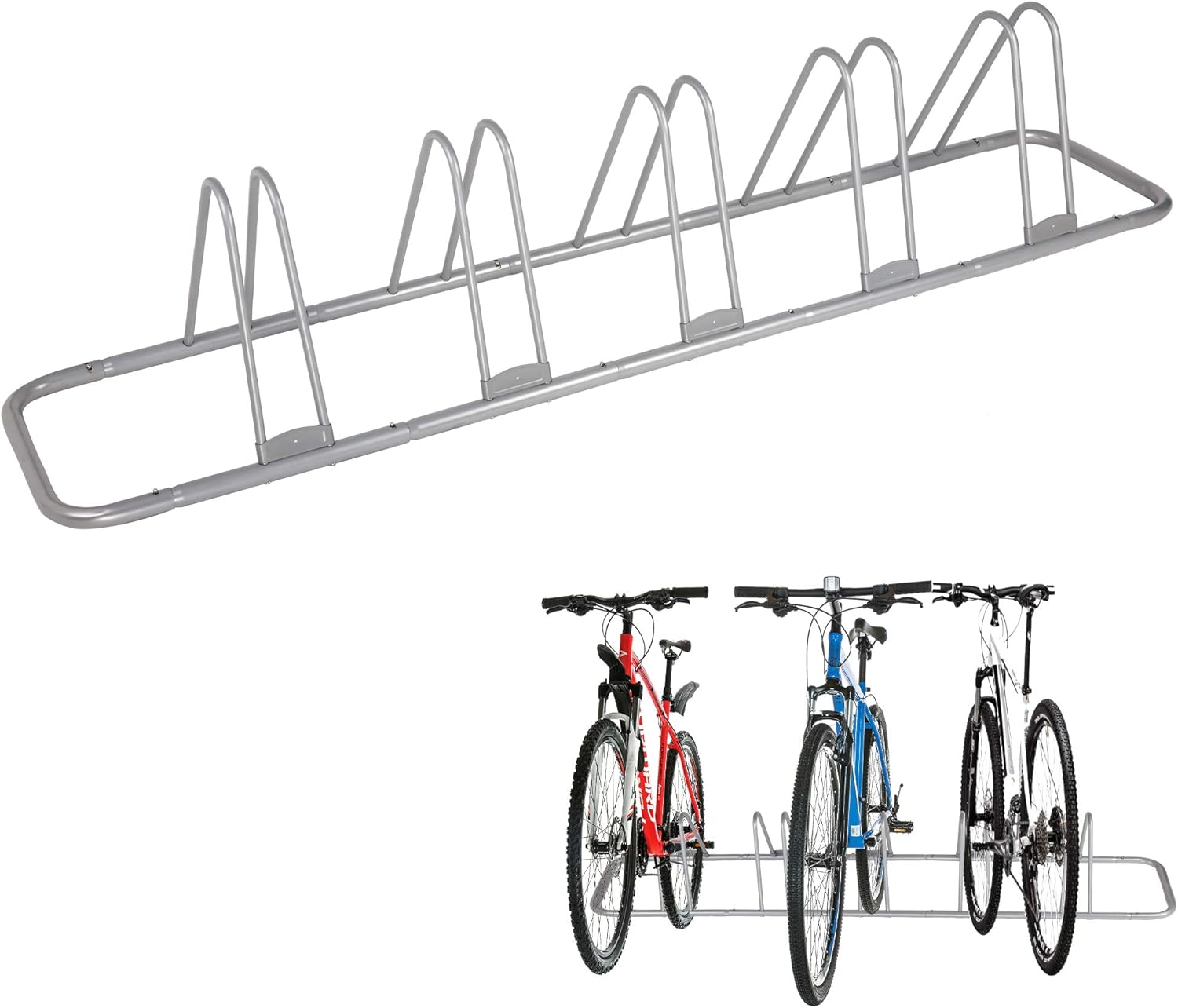 LUCKYERMORE Soporte para bicicleta de garaje para 5 bicicletas, soporte de estacionamiento extraíble para bicicleta de montaña, MTB para niños,
