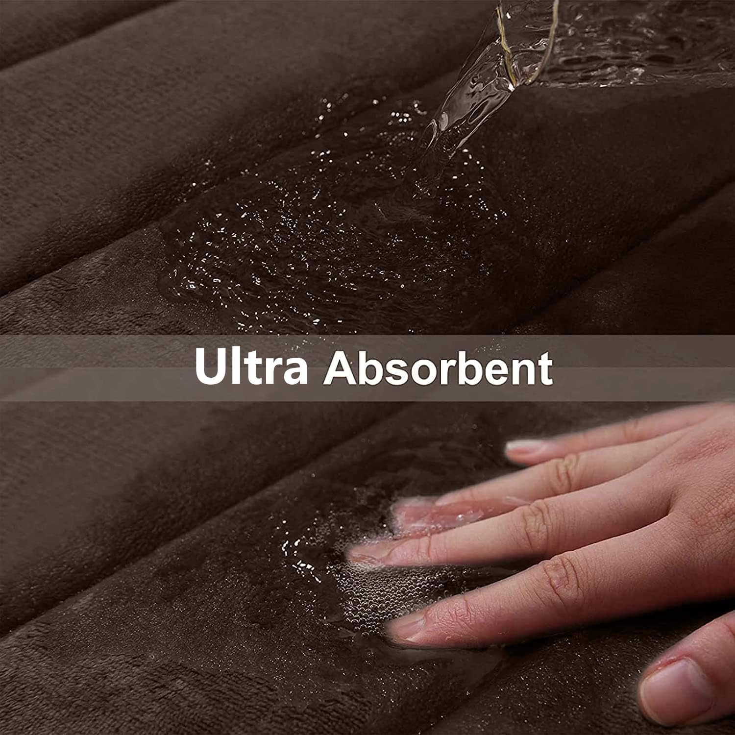 Tapetes de baño de espuma viscoelástica suaves, antideslizantes y absorbentes, con forro trasero de goma, tapete largo para suelo de cocino y baño,