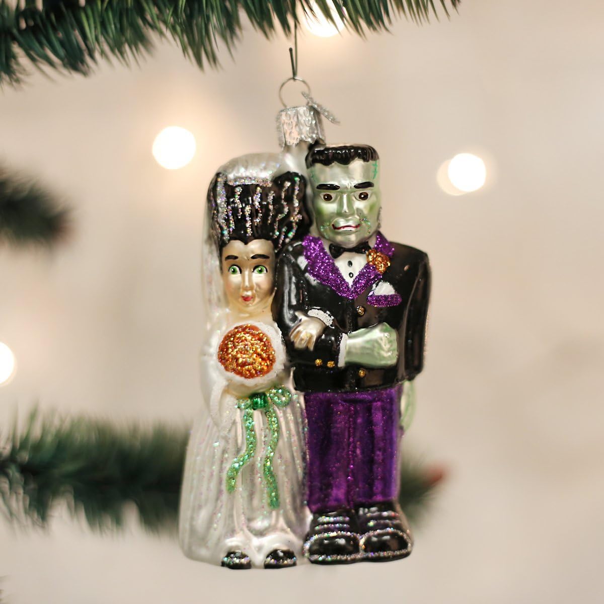 Old World Christmas Adornos adorno de Árbol de Navidad de cristal soplado para Halloween