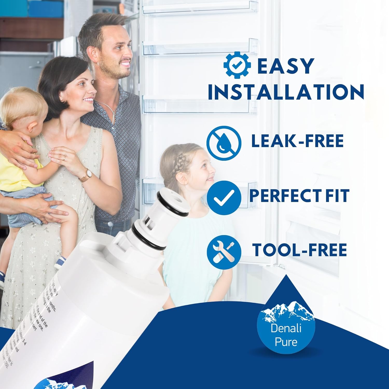 3-PackWhirlpool gd5shaxlt02Frigorífico Filtro de agua de repuesto Cartucho de filtro de agua para nevera Whirlpool 4396508, 4396510COMPATIBLES