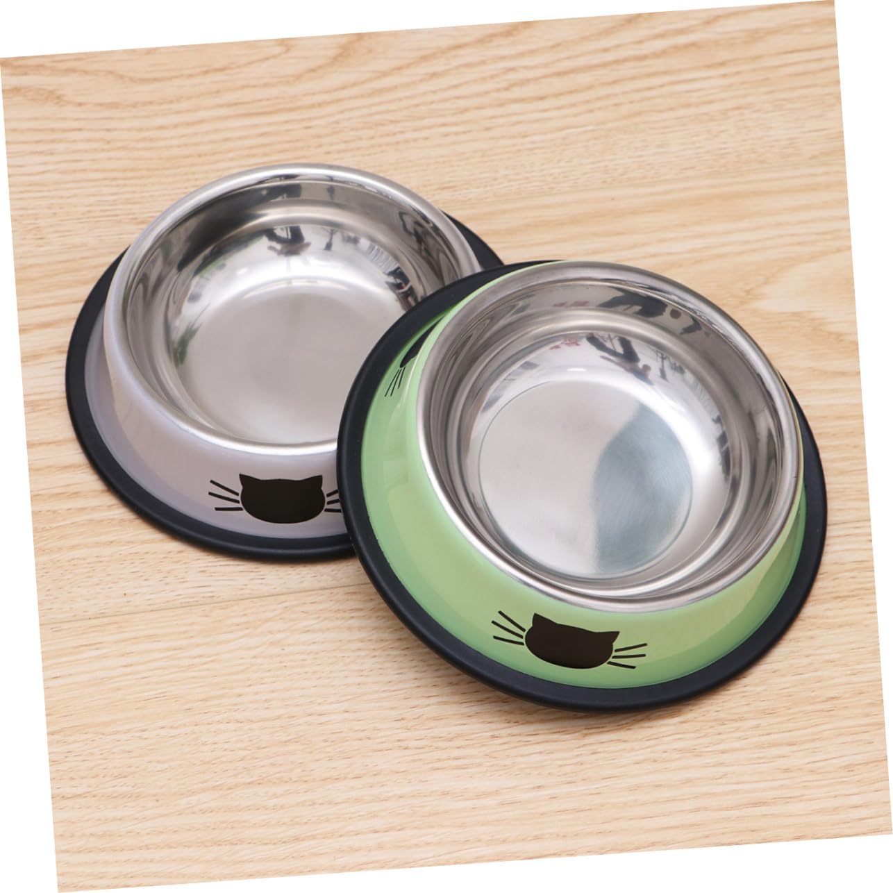ABOOFAN Tazón de acero inoxidable para perros, cuencos antideslizantes para perros, comedero para mascotas, cuenco para mascotas, tazón de comida