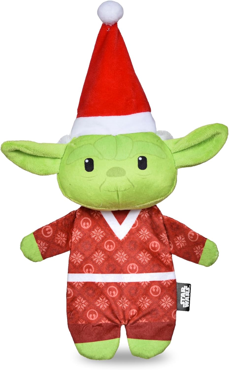 Star Wars Juguete para mascotas de 9 pulgadas YODA Elf con cuerpo plano para mascotas, con arruga y chirrido  Juguete para mascotas YODA de felpa de