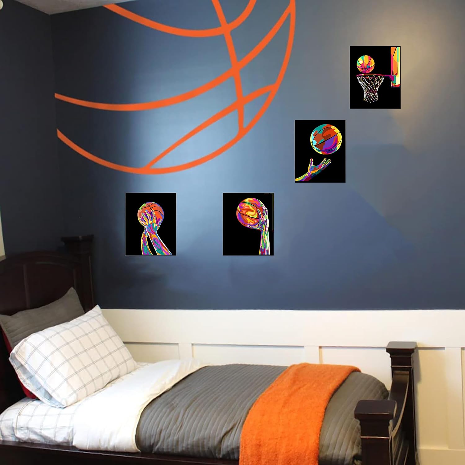 TOCDGOO Impresiones artísticas inspiradoras para pared de baloncesto, arte creativo de pared de baloncesto, pósteres de lona para habitación de