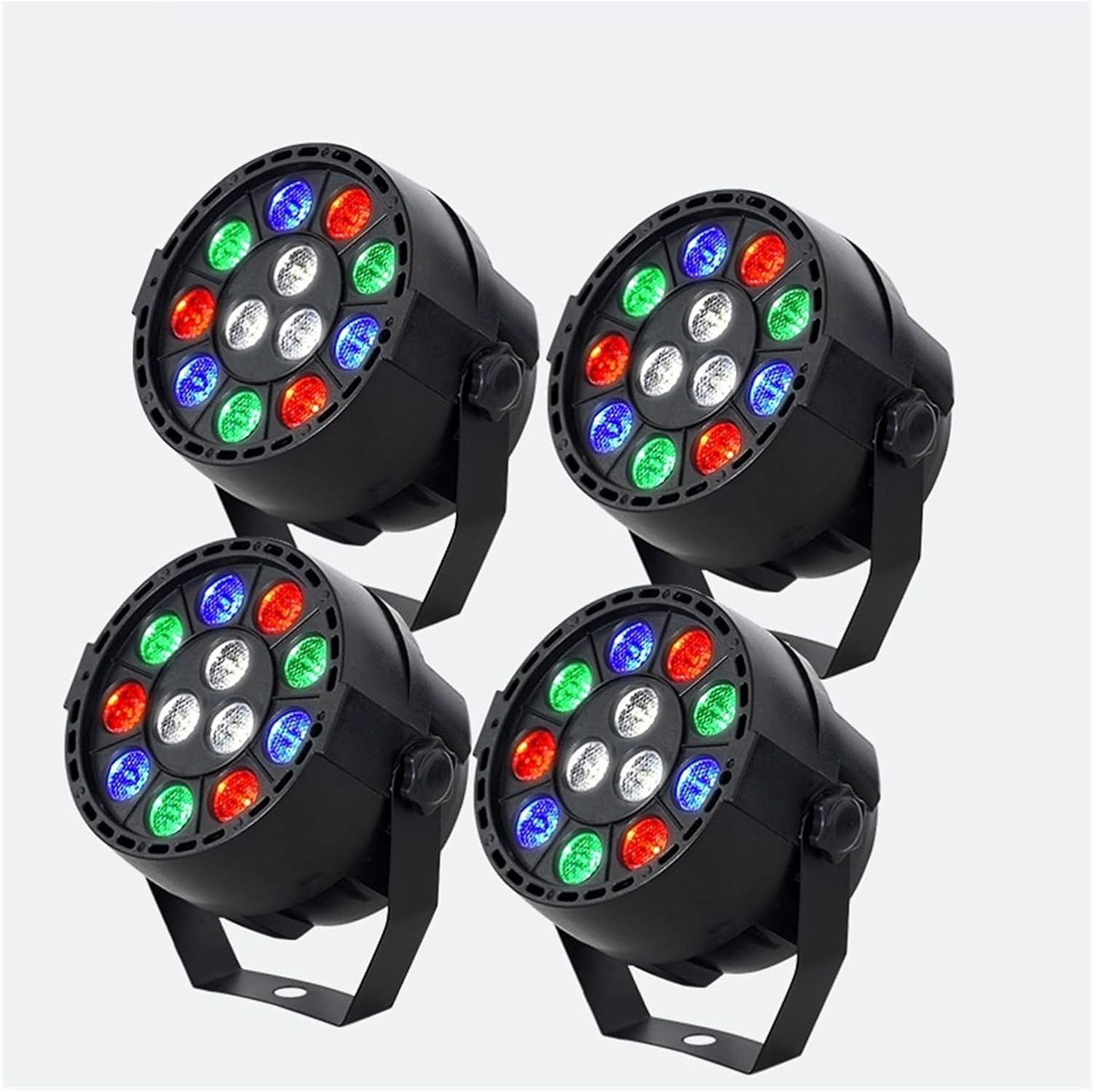 Luz de escenario Dj Luz LED RGBW Par Luz DMX Lámpara de lavado de pared DJ Disco Efecto de luz para baile Bar Vacaciones Boda Navidad Halloween
