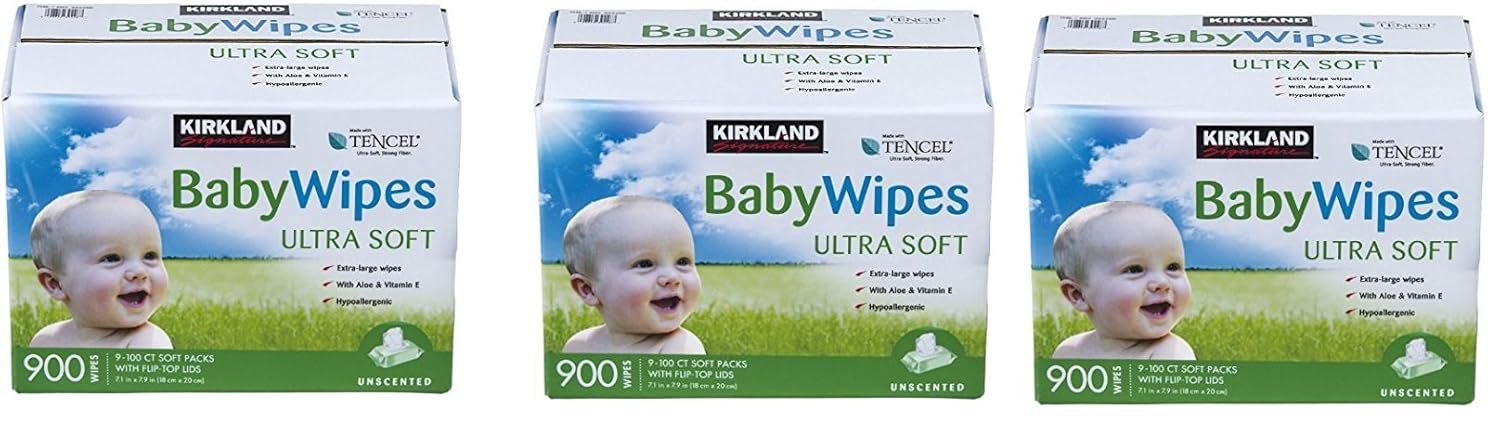 Kirkland Signature Toallitas para bebé, zKixFp, 3 cajas de 900 toallitas