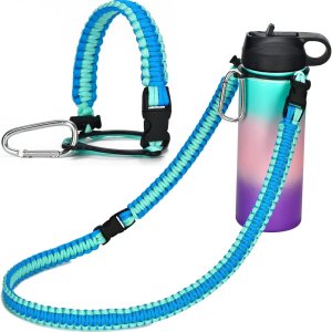 WEREWOLVES Mango de paracaídas con correa para el hombro, se adapta a botellas de agua de boca ancha de 12 a 64 onzas, soporte duradero, correa de WEREWOLVES Mango de paracaídas con correa para el hombro, se adapta a botellas de agua de boca ancha de 12 a 64 onzas, soporte duradero, correa de