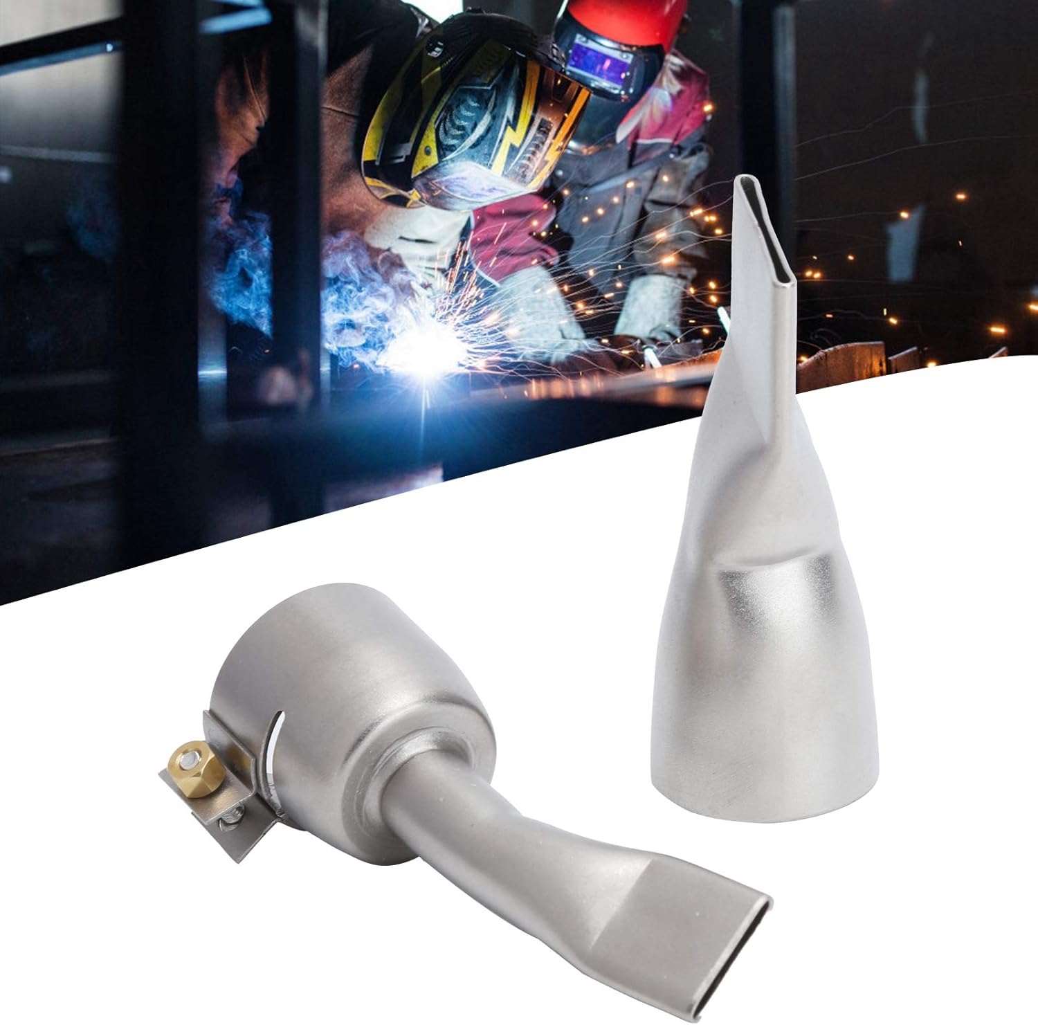 Boquilla de soldadura plana, boquilla de soldadura plana de 0.787 in, boquilla de soldadura de acero inoxidable de 1.575 in, herramienta de soldador