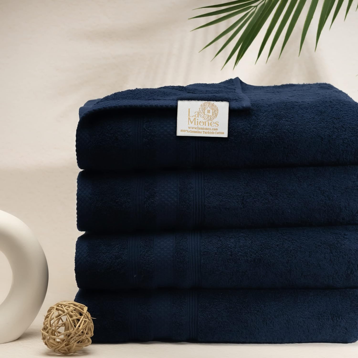 Toallas de baño 100% algodón turco, suaves y absorbentes, para baño, calidad de hotel y spa, 4 piezas, toallas de ducha para habitación y