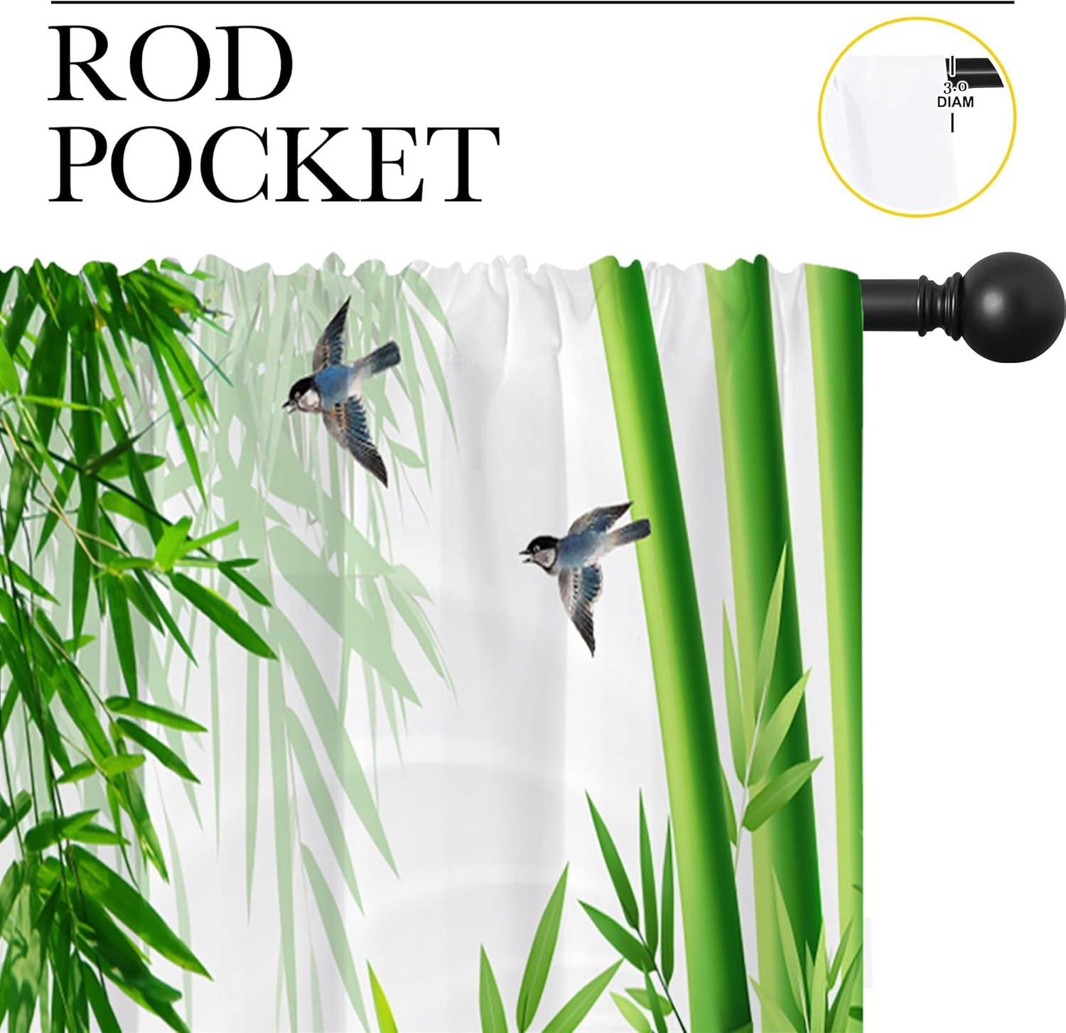 Hermosas cortinas opacas con bolsillo para barra de pavo real para dormitorio de niños y niñas, 3D, elegantes, animales, naturaleza, bosque de