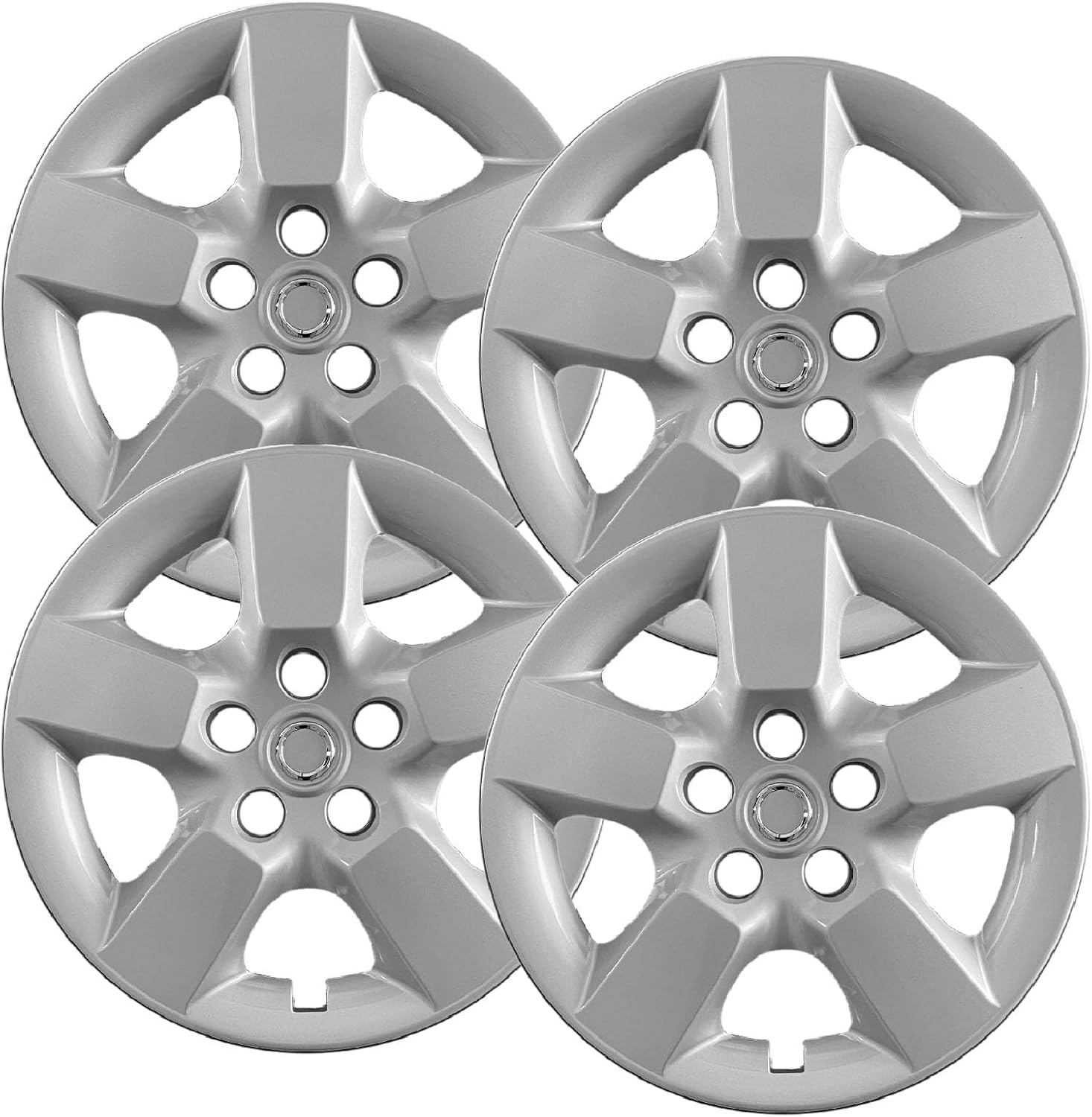 Hubcaps.com – Tapacubos plateados de 16 pulgadas de alta calidad para Nissan Rogue 2008, 2009, 2010, 2011, 2012, 2013, 2014 y 2015, construcción