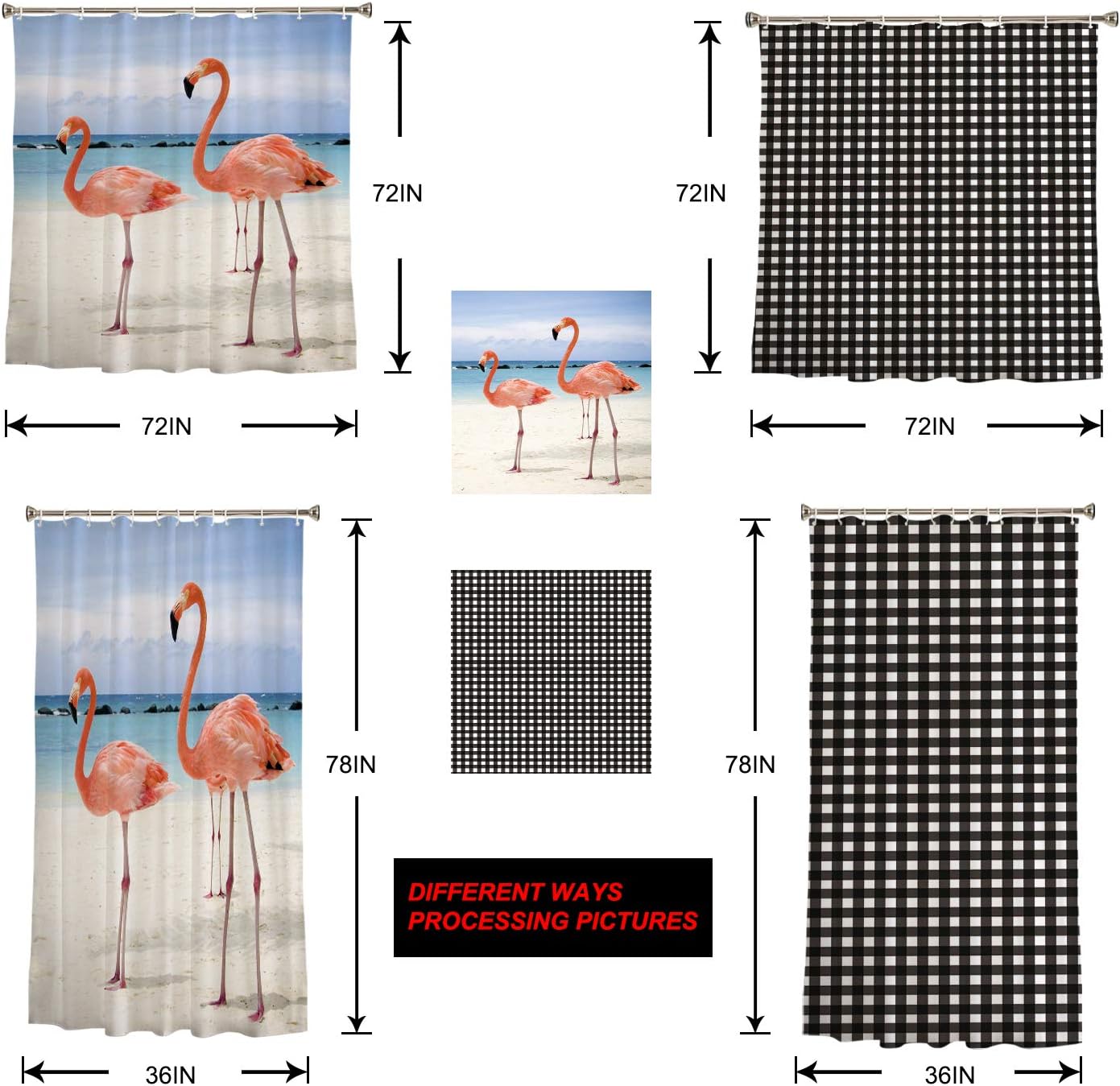 Shower Curtain Waterproof Shower Curtain for Bathroom,Bathtub,Shower, Orange Yellow Flower Floral Plant Beige Shower Curtain Set with Hooks for Home