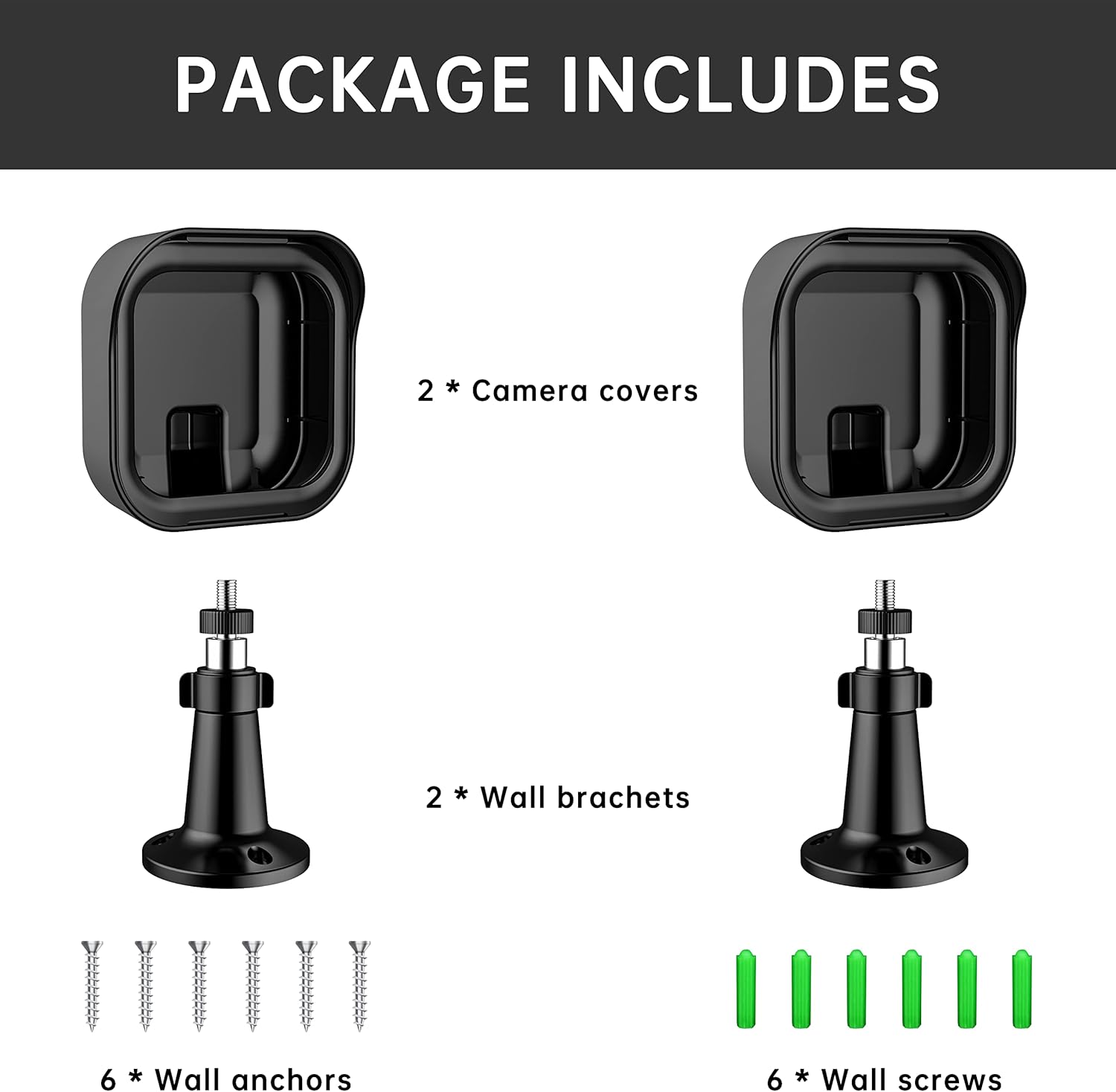 Paquete de 2 soportes de pared Blink para cámara Blink para exteriores e interiores, montaje ajustable de 360 y carcasa protectora a prueba de clima