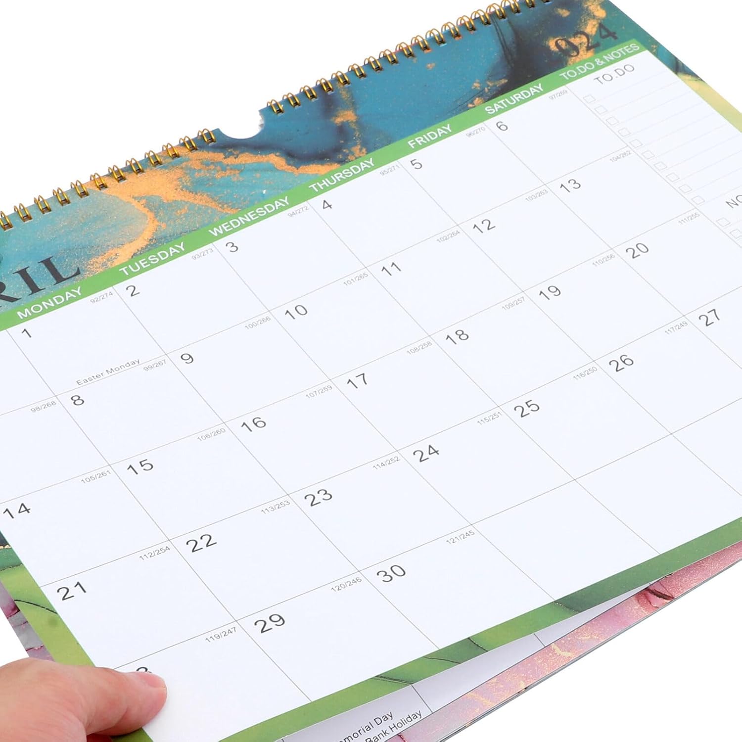 Calendario de escritorio 2024-2025, calendario de pared de enero de 2024 a junio de 2025, calendario de pared, calendario mensual, planificador de