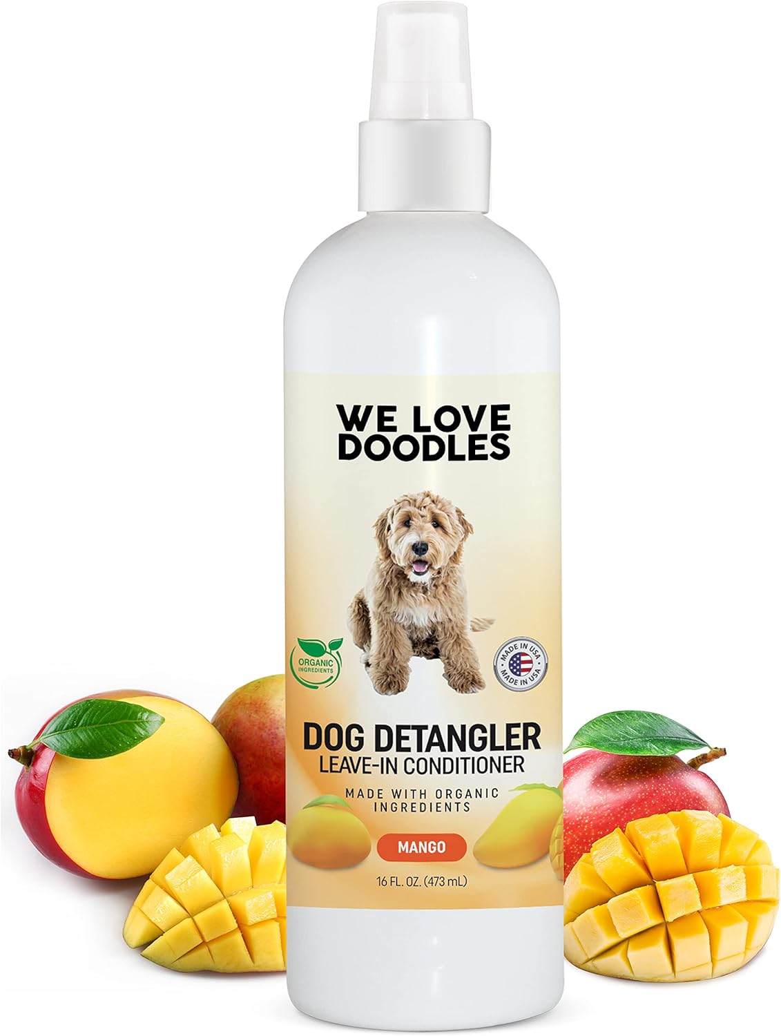 We Love Doodles Spray desenredante para perros, acondicionador sin enjuague para perros, espray desenredante para perros, espray desenredante para