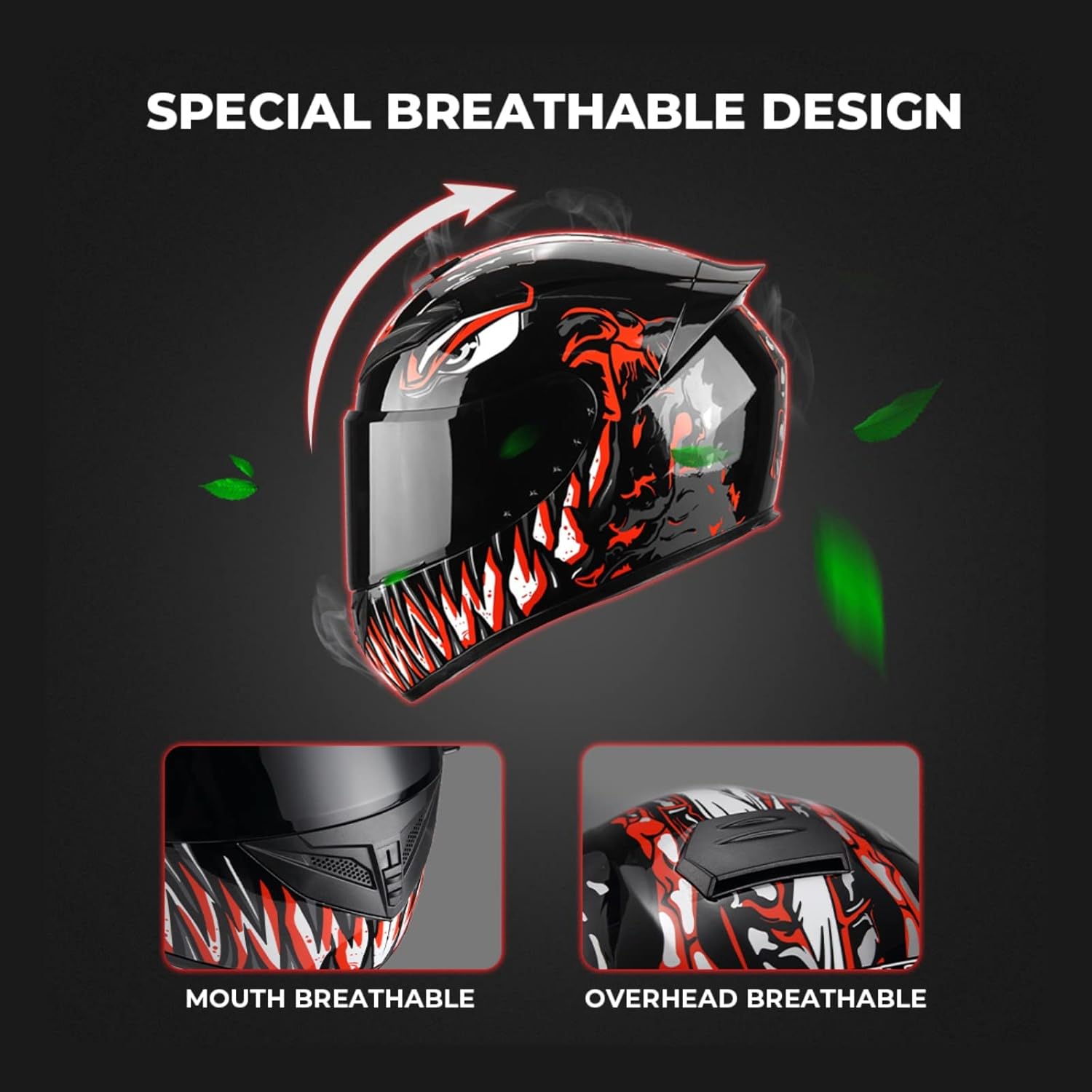 Casco de motocicleta de cara completa, cascos de motocross con Pinlock compatible con viseras transparentes y tintadas, modelo DOT, aprobado por
