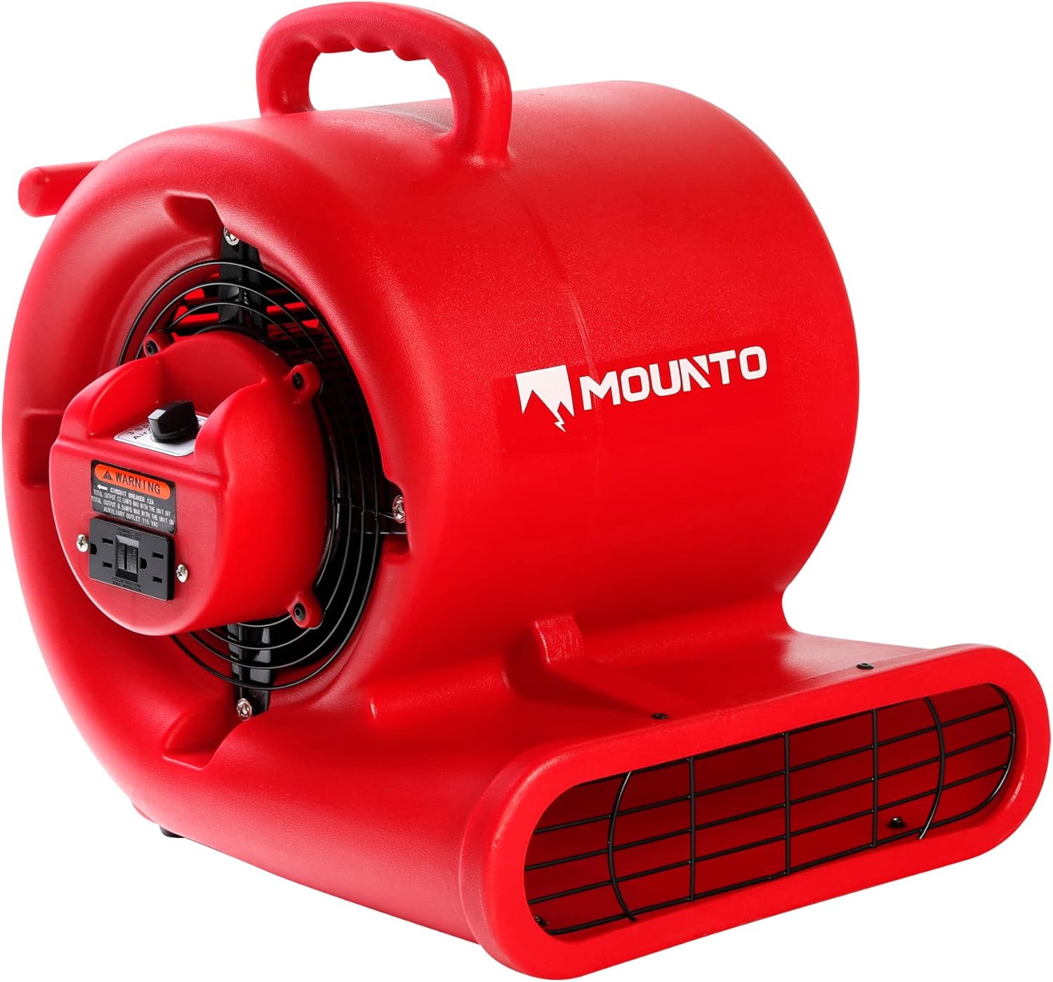 Mounto Ventilador de secado de suelo Air Mover de 13hp de 2000 cfm, ventilador de secado de piso, motor de aire de 3 velocidades con salida GFCI