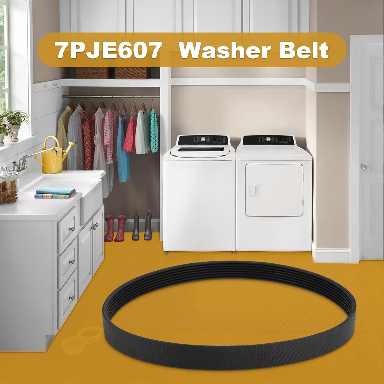 Correa de arandela nueva 7PJE 607 7PJE607 para FRIGIDAIRE 5304516132 y para Insignia 12638000001161