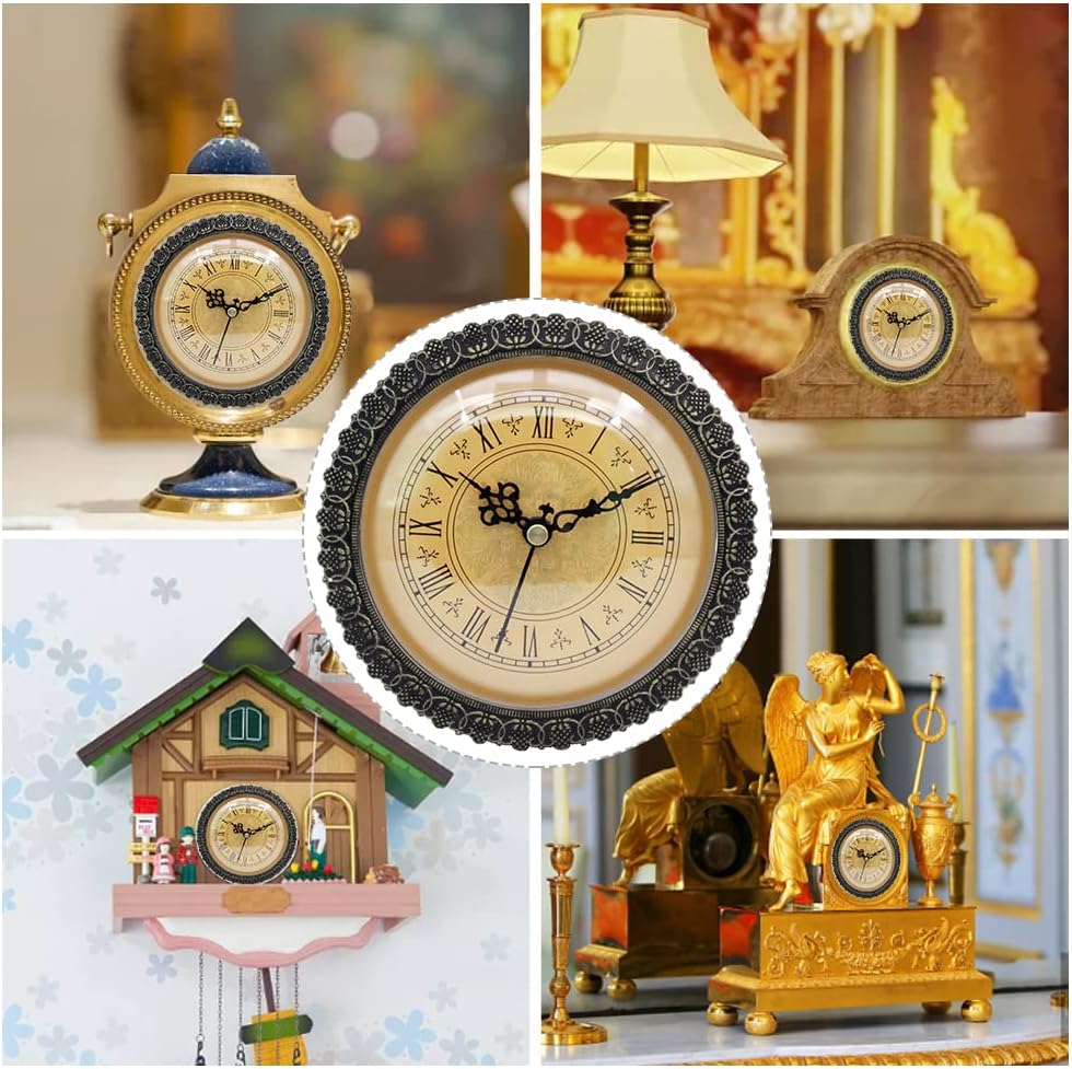 Reloj de cuarzo con movimiento de cuarzo, 5.906 in de diámetro, reloj en miniatura, funciona con pilas, reloj de cuarzo silencioso, movimiento de