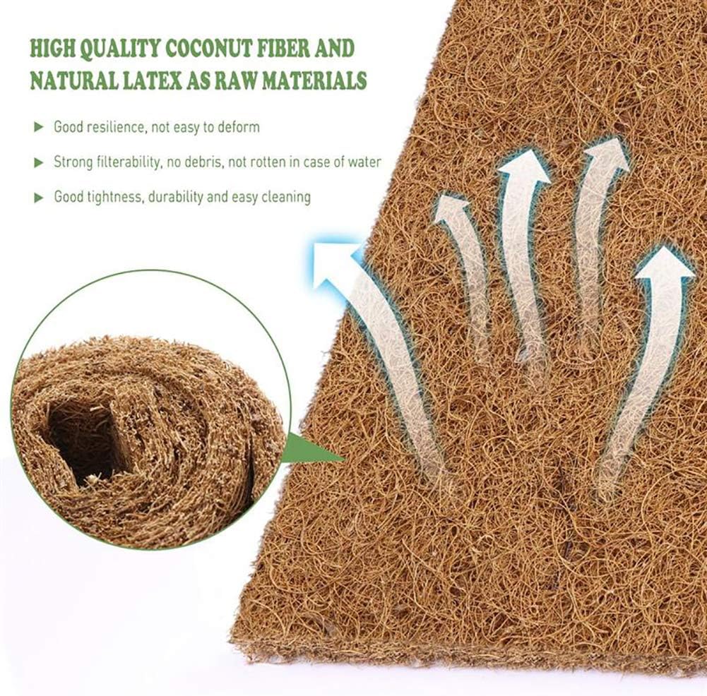 PIVBY Alfombra de fibra de coco natural para reptiles de fibra de coco para lagartos, tortugas, serpientes, iguana