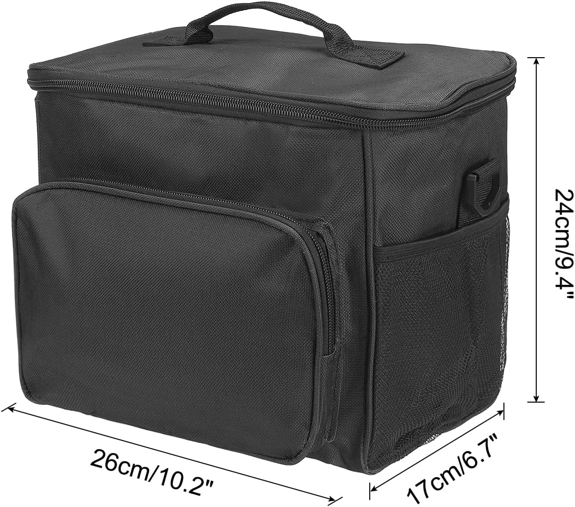 PATIKIL Lonchera para mujereshombres, bolsa térmica térmica reutilizable de 9.4 x 6.7 x 10.2 pulgadas para el trabajo, picnic al aire libre, color