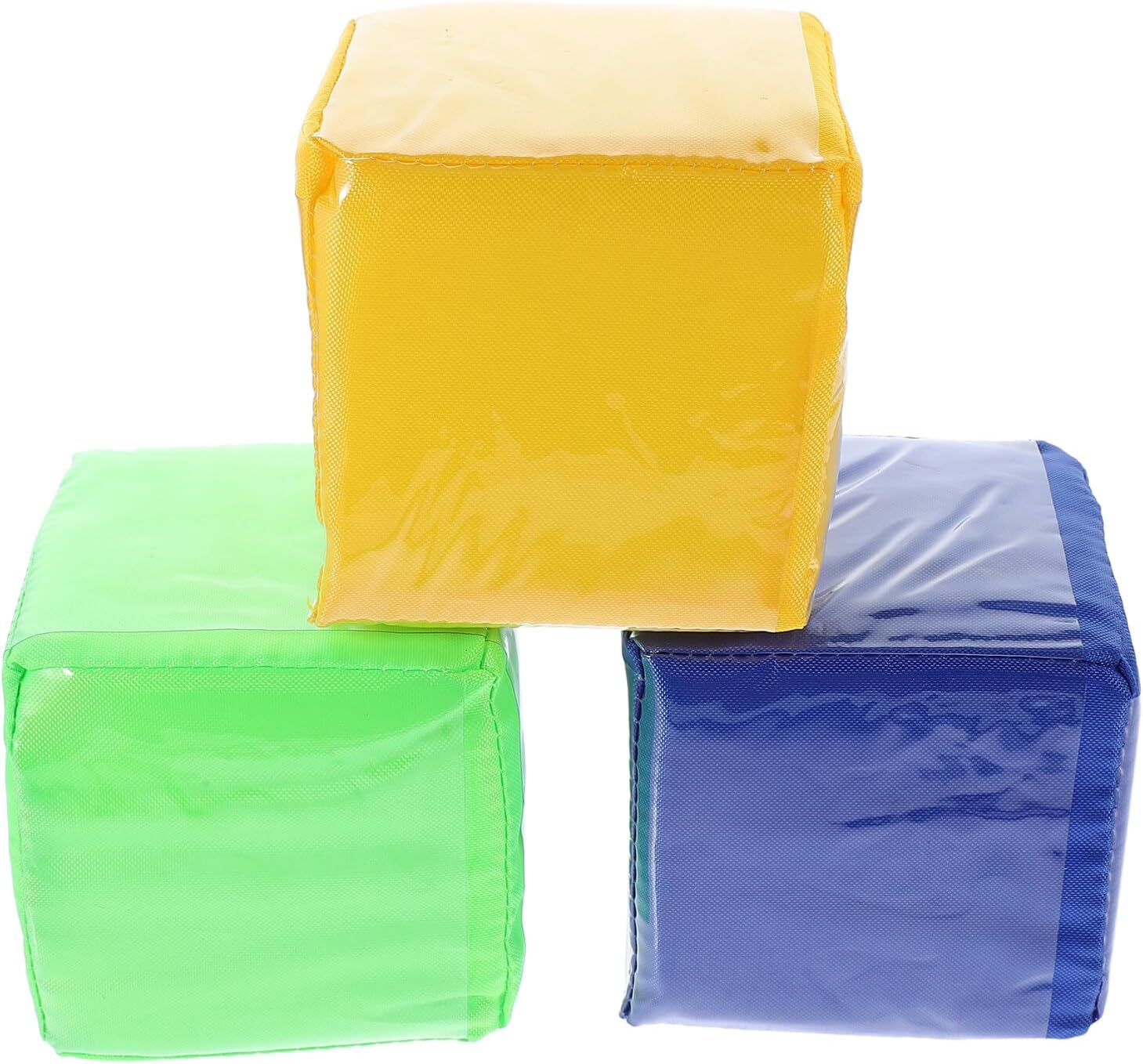 jojofuny 3 cubos de aprendizaje de dados, dados educativos de bolsillo, dados de ayuda de aprendizaje de color, dados peludos, bloques apilables,