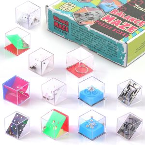 Balance IQ Maze Game Mini Fidget Puzzle Box 12 piezas para niños y adultos rompecabezas rompecabezas cubos para desafío, descompresión y necesidades Balance IQ Maze Game Mini Fidget Puzzle Box 12 piezas para niños y adultos rompecabezas rompecabezas cubos para desafío, descompresión y necesidades